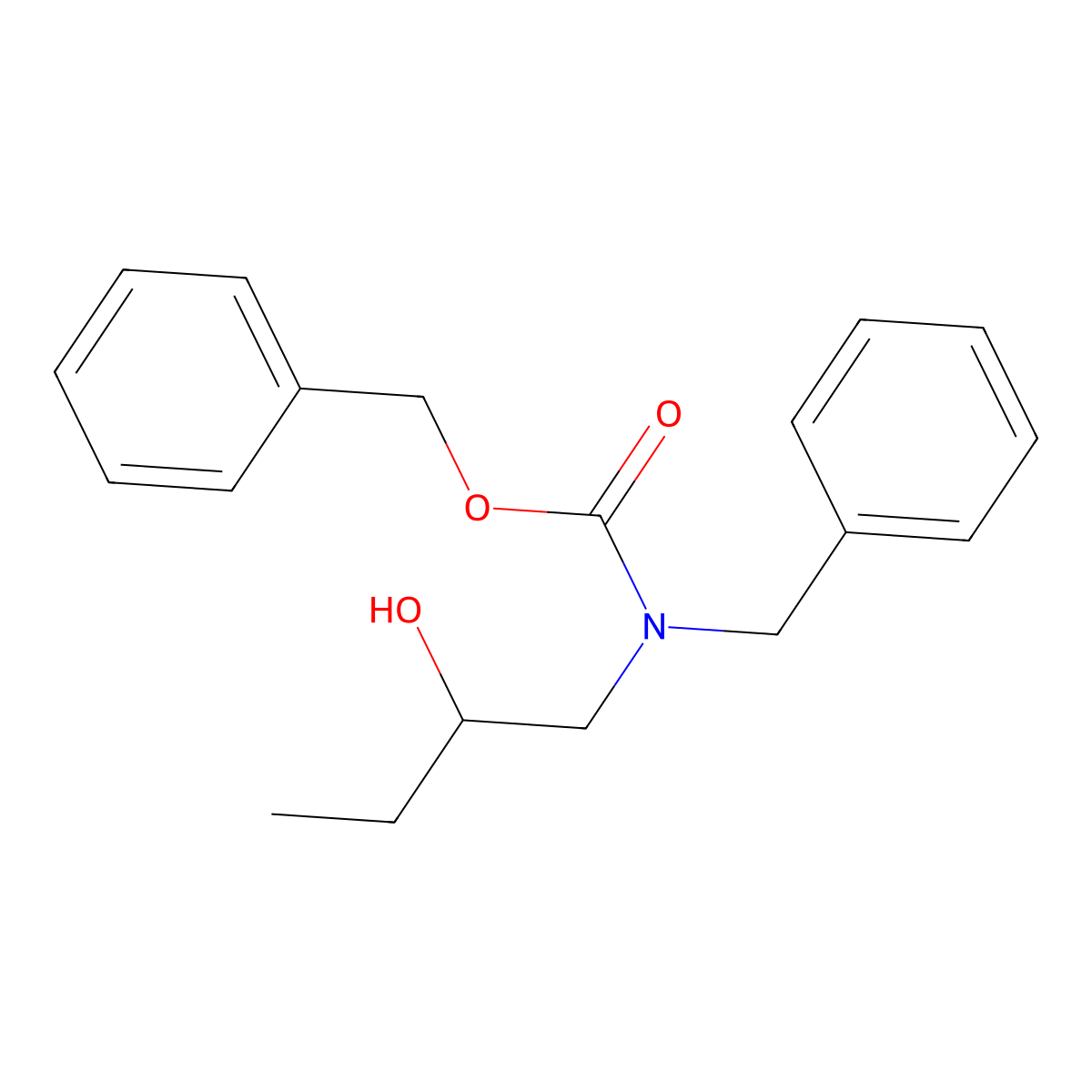 benzyl N-benzyl-N-(2-hydroxybutyl)carbamate molecular structure, CAS 2680868-42-0
