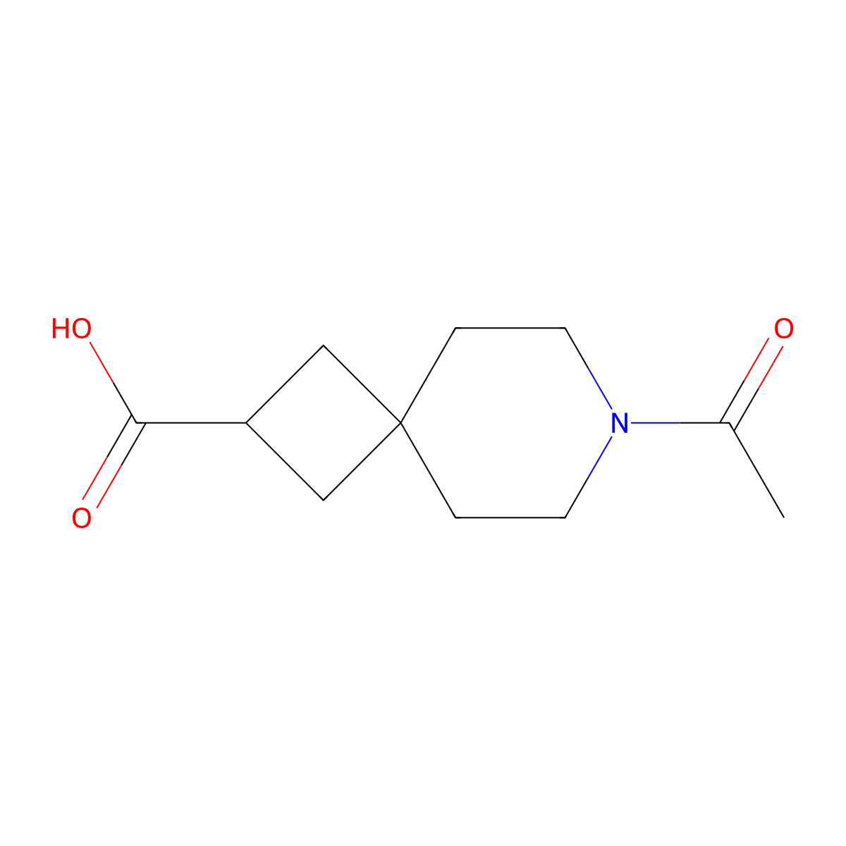 7-Acetyl-7-azaspiro[3.5]nonane-2-carboxylic acid molecular structure, CAS 2680868-44-2