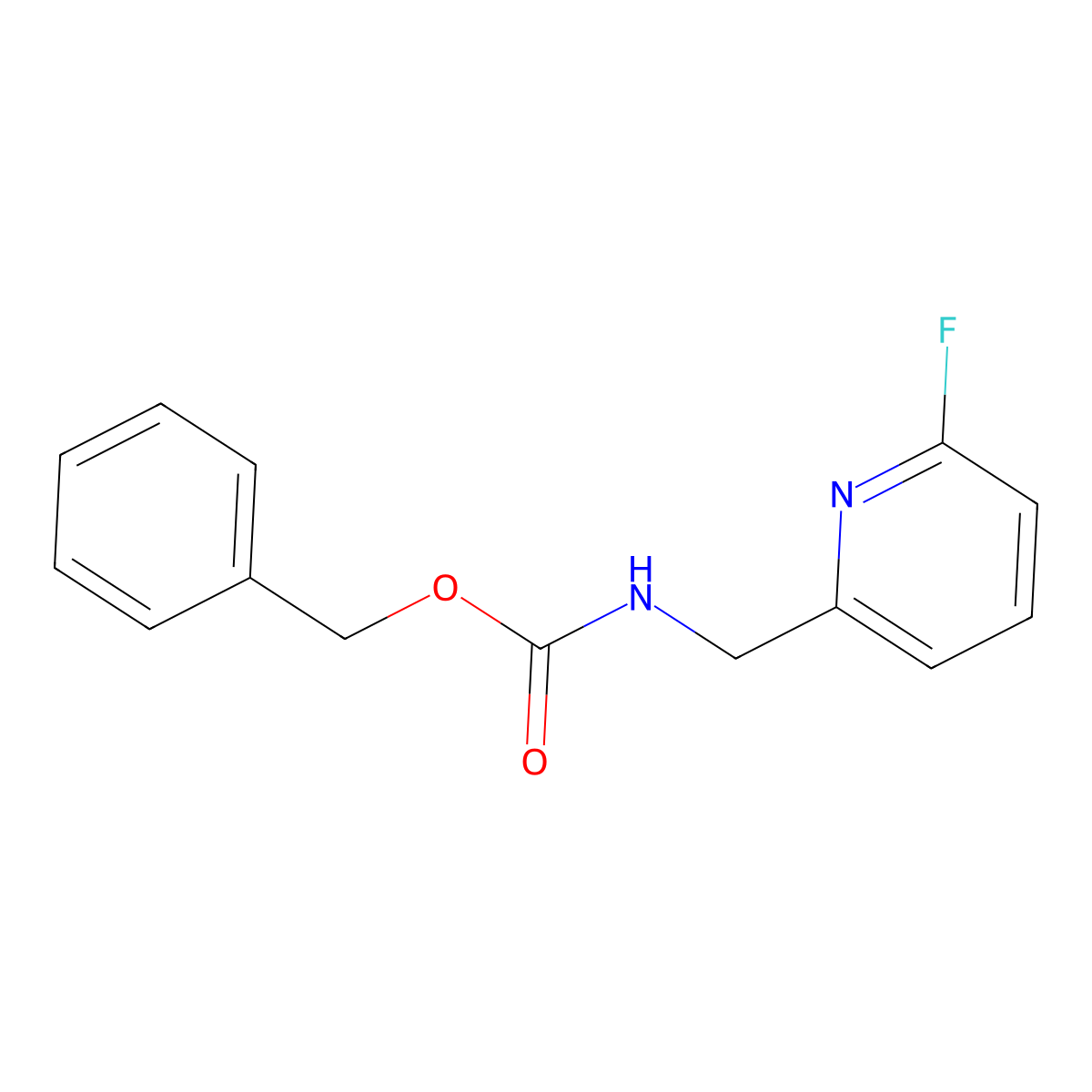 benzyl N-[(6-fluoropyridin-2-yl)methyl]carbamate molecular structure, CAS 2680868-60-2
