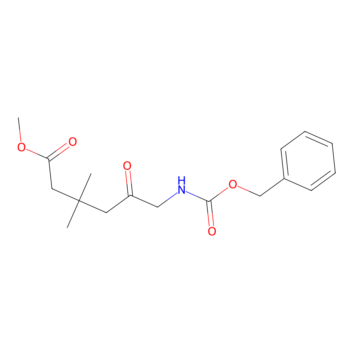 Methyl 6-{[(benzyloxy)carbonyl]amino}-3,3-dimethyl-5-oxohexanoate molecular structure, CAS 2680868-68-0