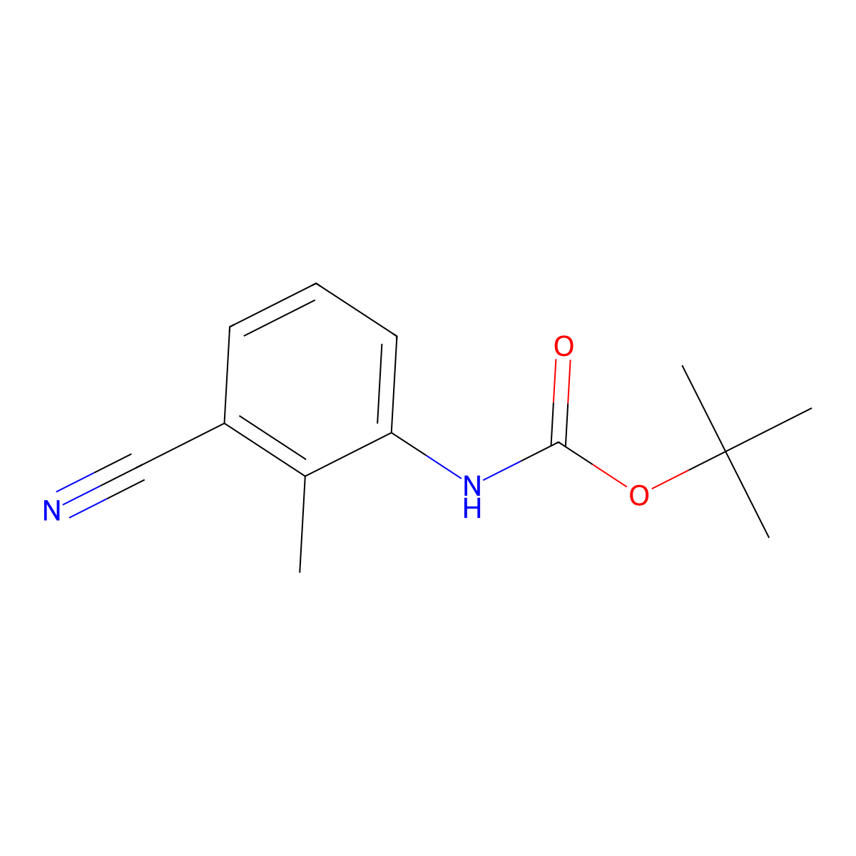 tert-butyl N-(3-cyano-2-methylphenyl)carbamate molecular structure, CAS 2680868-79-3