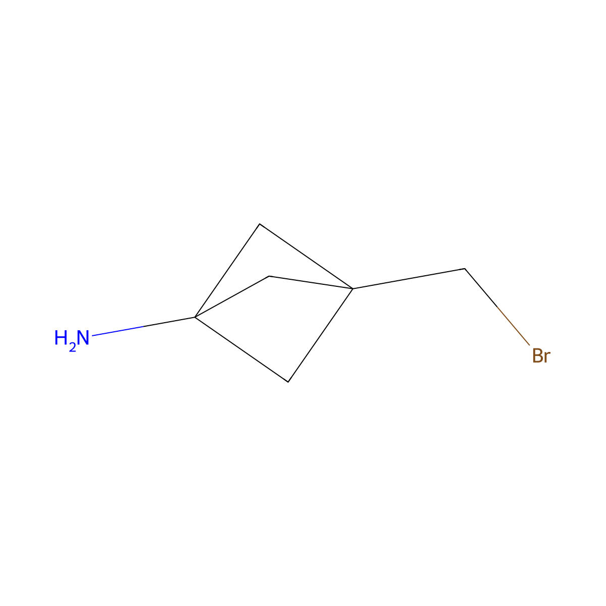 3-(Bromomethyl)bicyclo[1.1.1]pentan-1-amine molecular structure, CAS 2680868-83-9