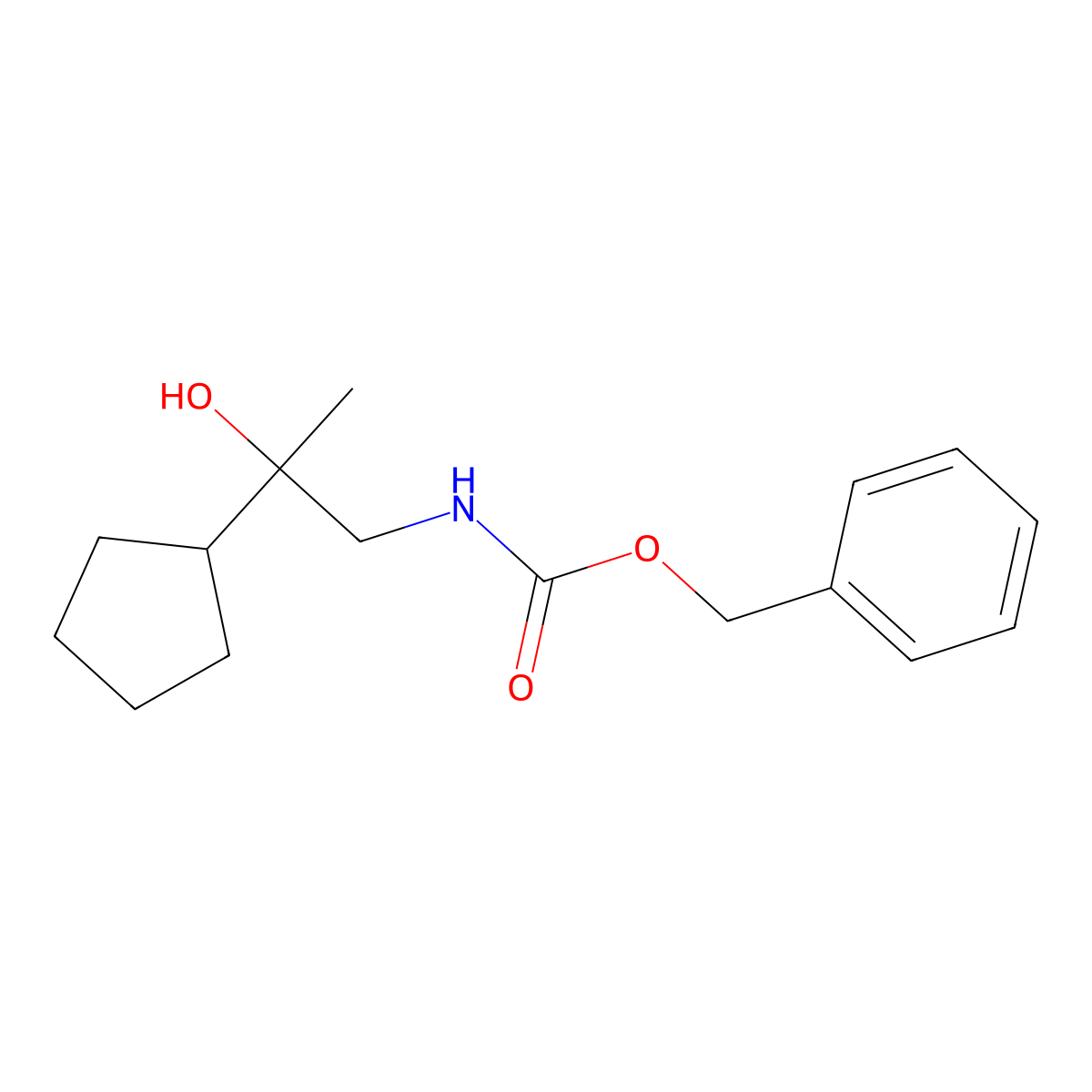 benzyl N-(2-cyclopentyl-2-hydroxypropyl)carbamate molecular structure, CAS 2680868-85-1
