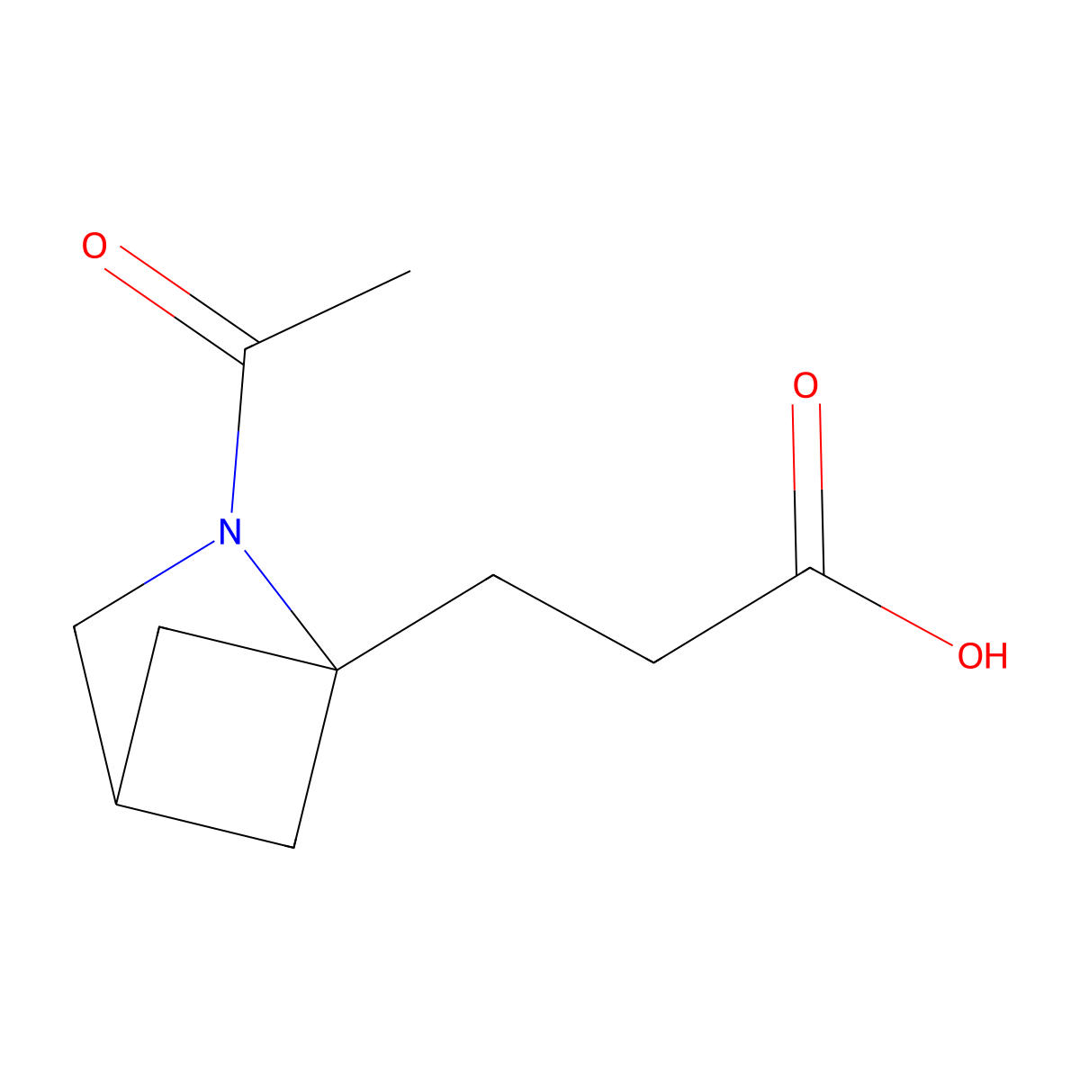 3-{2-Acetyl-2-azabicyclo[2.1.1]hexan-1-yl}propanoic acid molecular structure, CAS 2680868-96-4
