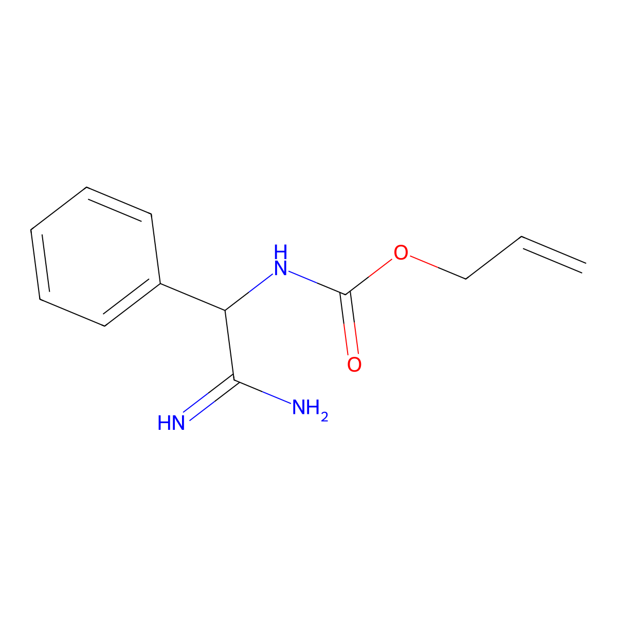 prop-2-en-1-yl N-[carbamimidoyl(phenyl)methyl]carbamate molecular structure, CAS 2680869-11-6