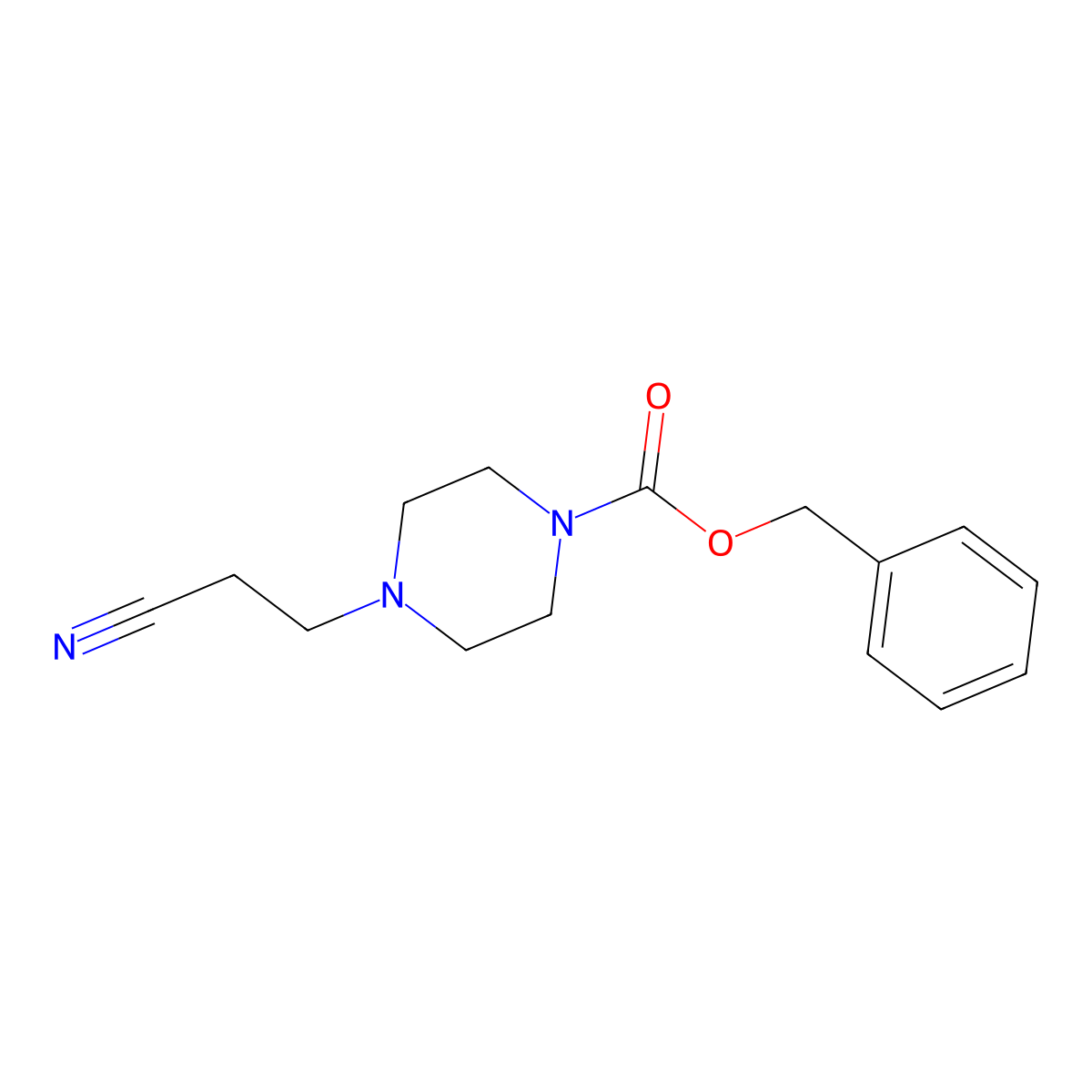 Benzyl 4-(2-cyanoethyl)piperazine-1-carboxylate molecular structure, CAS 2680869-14-9