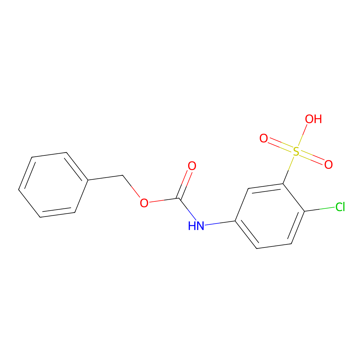 5-{[(Benzyloxy)carbonyl]amino}-2-chlorobenzene-1-sulfonic acid molecular structure, CAS 2680869-16-1