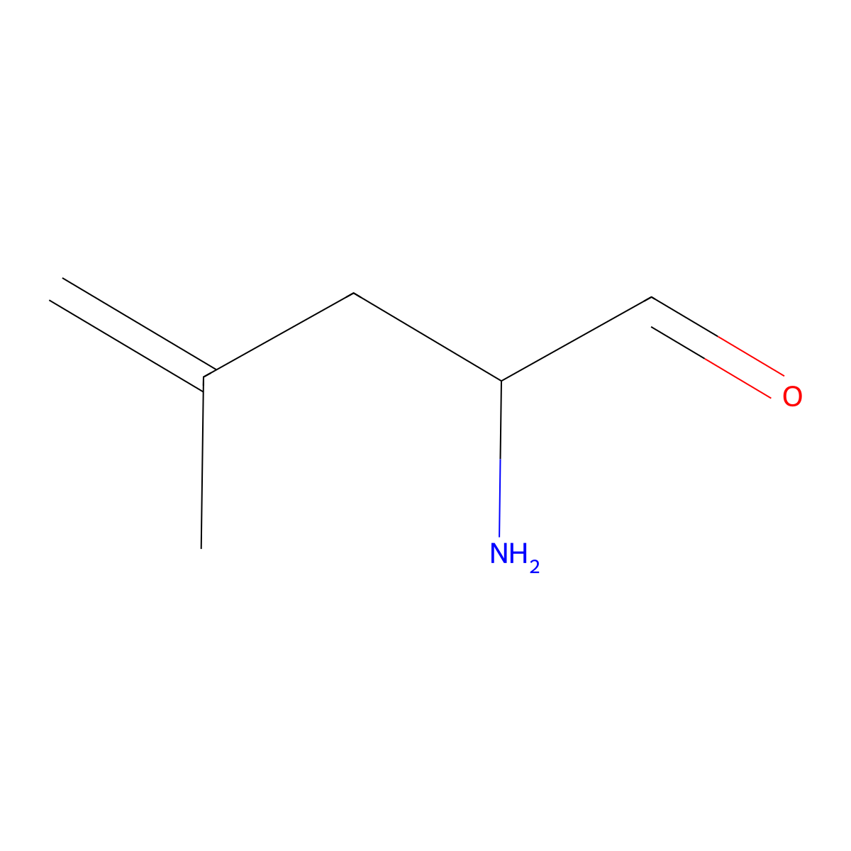 2-Amino-4-methylpent-4-enal molecular structure, CAS 2680869-32-1