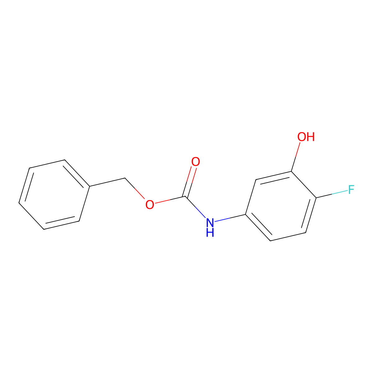 benzyl N-(4-fluoro-3-hydroxyphenyl)carbamate molecular structure, CAS 2680869-33-2