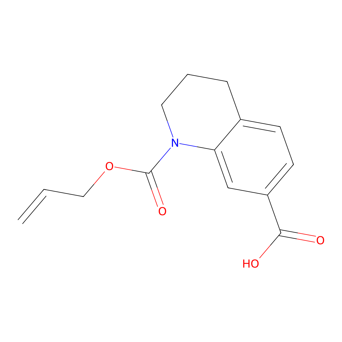1-[(Prop-2-en-1-yloxy)carbonyl]-1,2,3,4-tetrahydroquinoline-7-carboxylic acid molecular structure, CAS 2680869-49-0