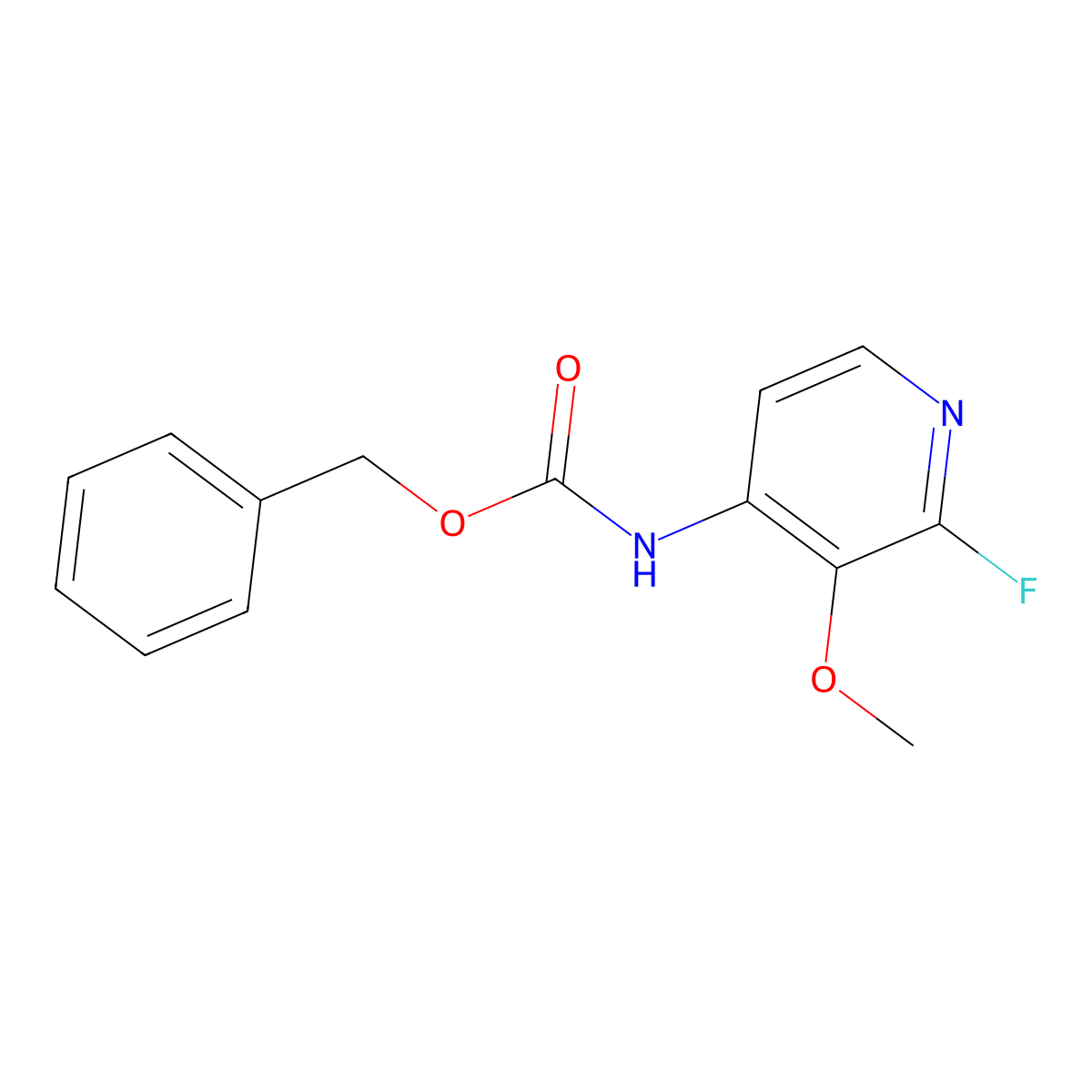 benzyl N-(2-fluoro-3-methoxypyridin-4-yl)carbamate molecular structure, CAS 2680869-51-4