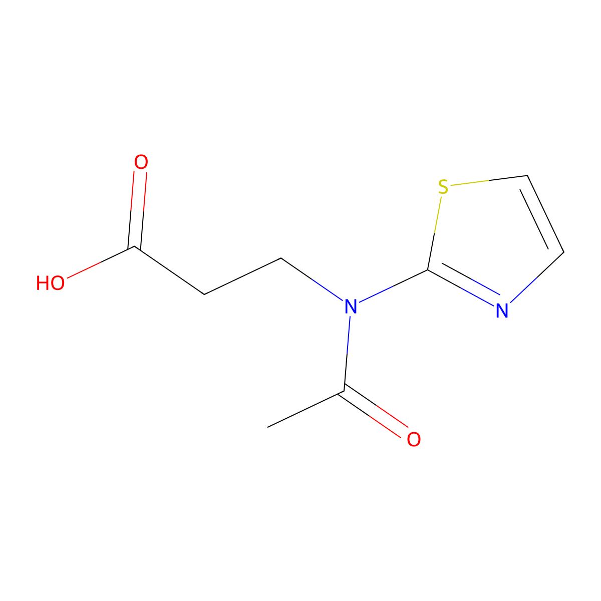 3-[N-(1,3-thiazol-2-yl)acetamido]propanoic acid molecular structure, CAS 2680869-53-6
