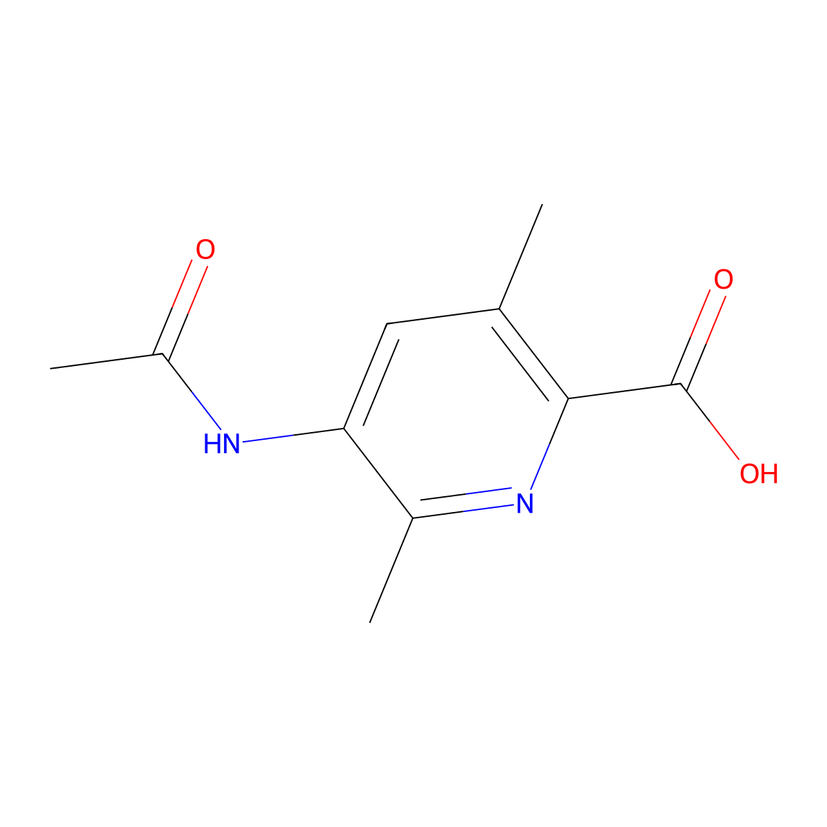 5-Acetamido-3,6-dimethylpyridine-2-carboxylic acid molecular structure, CAS 2680869-62-7