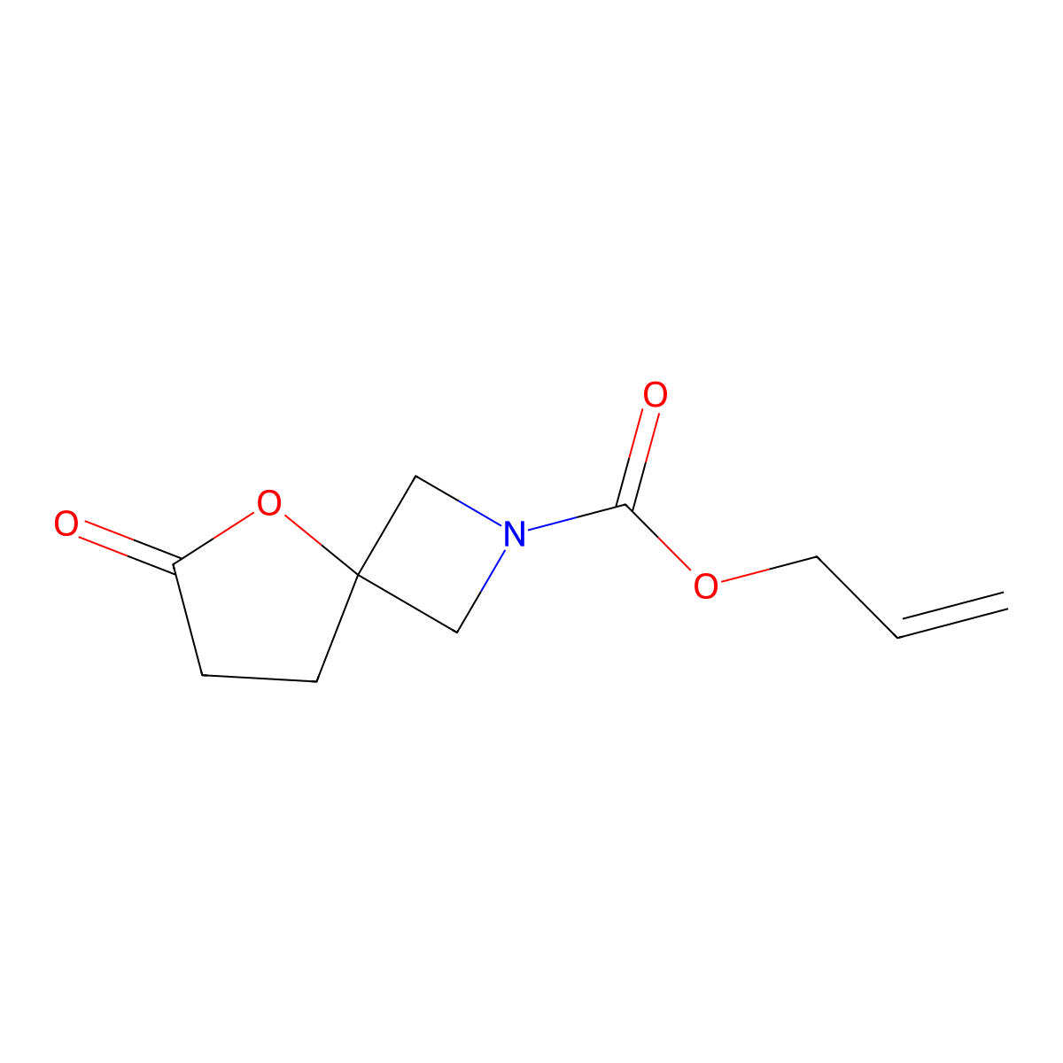 Prop-2-en-1-yl 6-oxo-5-oxa-2-azaspiro[3.4]octane-2-carboxylate molecular structure, CAS 2680869-72-9