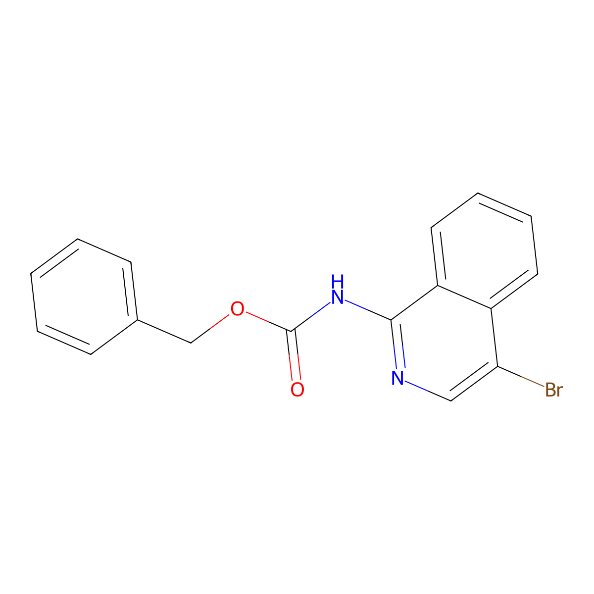 benzyl N-(4-bromoisoquinolin-1-yl)carbamate molecular structure, CAS 2680869-81-0
