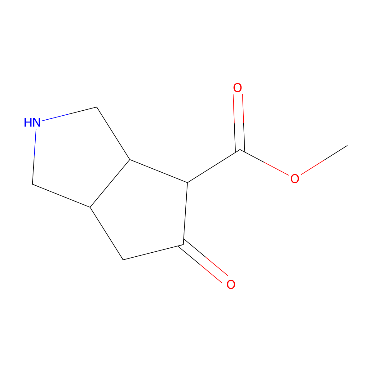 Methyl 5-oxo-octahydrocyclopenta[c]pyrrole-4-carboxylate molecular structure, CAS 2680869-85-4
