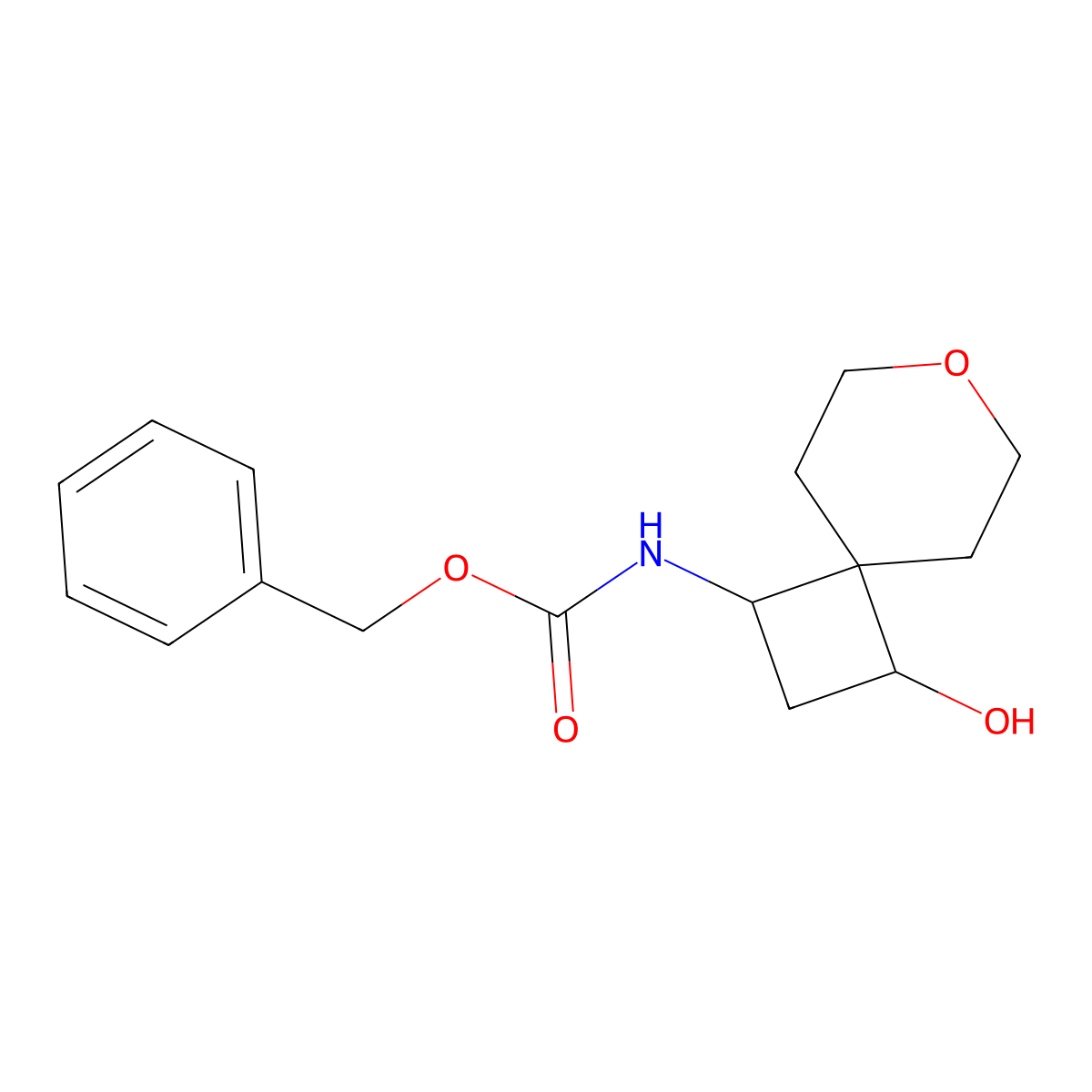 benzyl N-{3-hydroxy-7-oxaspiro[3.5]nonan-1-yl}carbamate molecular structure, CAS 2680869-90-1