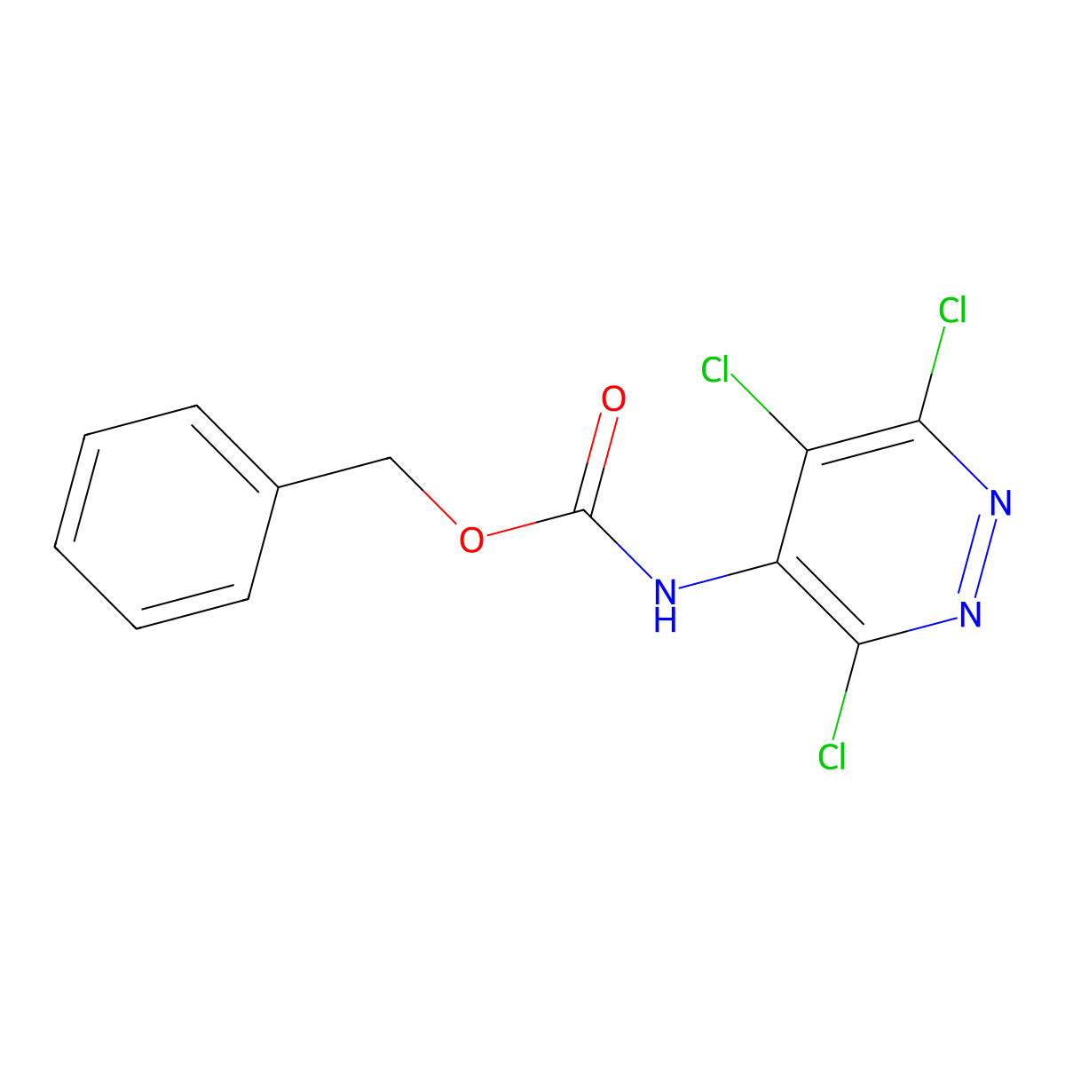 benzyl N-(3,5,6-trichloropyridazin-4-yl)carbamate molecular structure, CAS 2680869-95-6