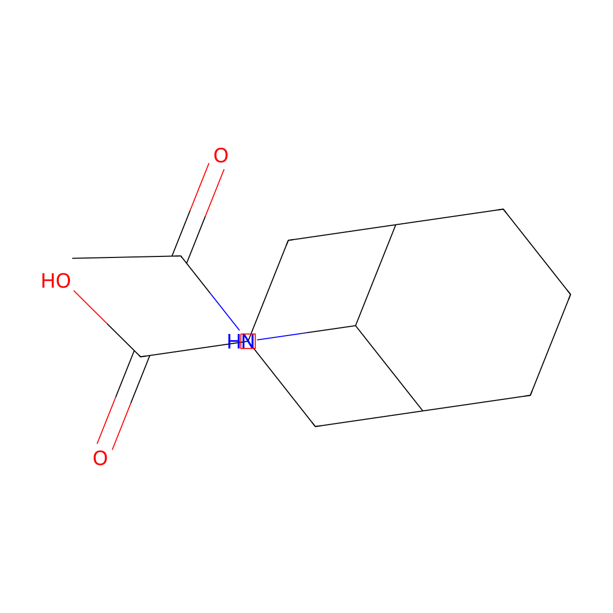 9-Acetamidobicyclo[3.3.1]nonane-3-carboxylic acid molecular structure, CAS 2680870-12-4