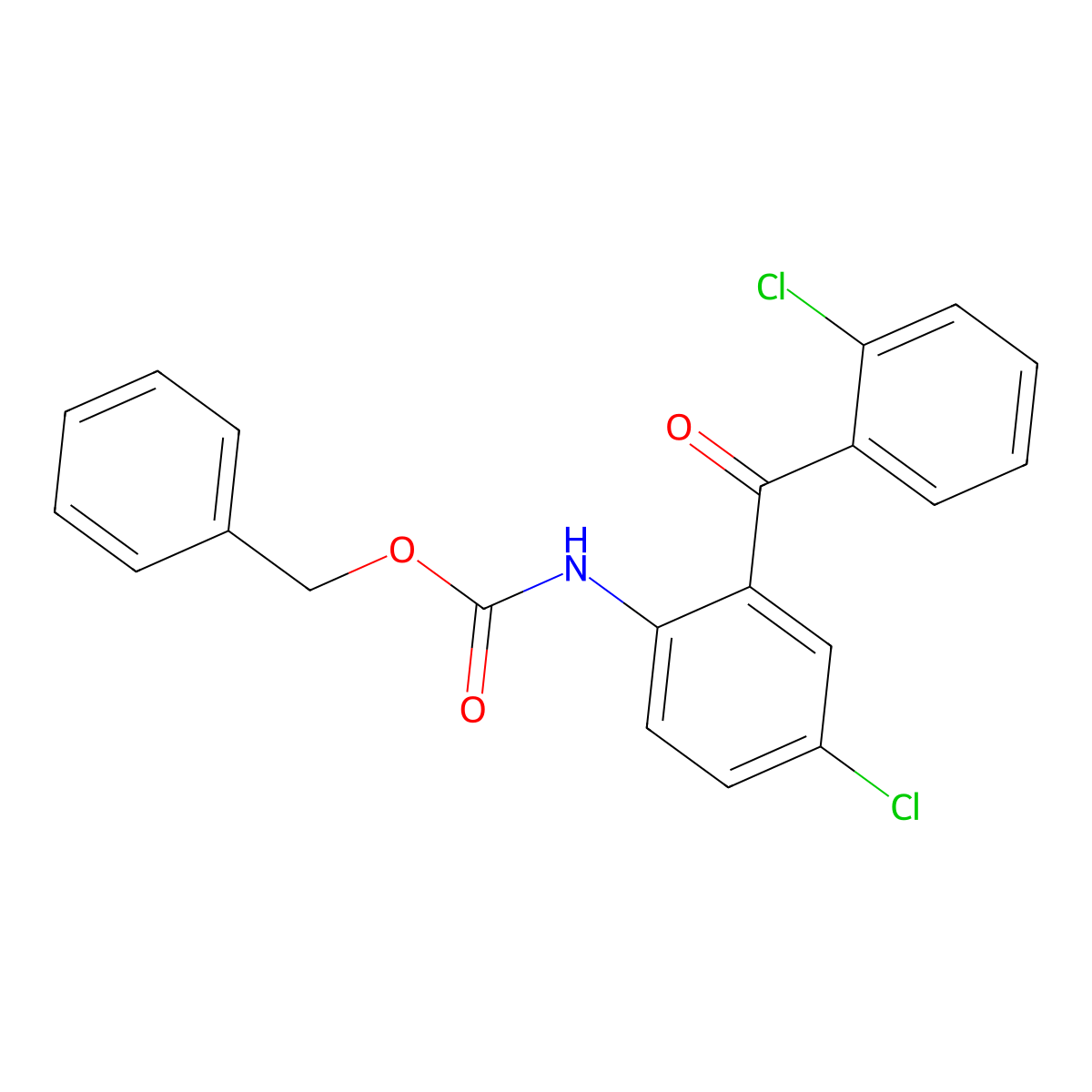 benzyl N-[4-chloro-2-(2-chlorobenzoyl)phenyl]carbamate molecular structure, CAS 2680870-21-5