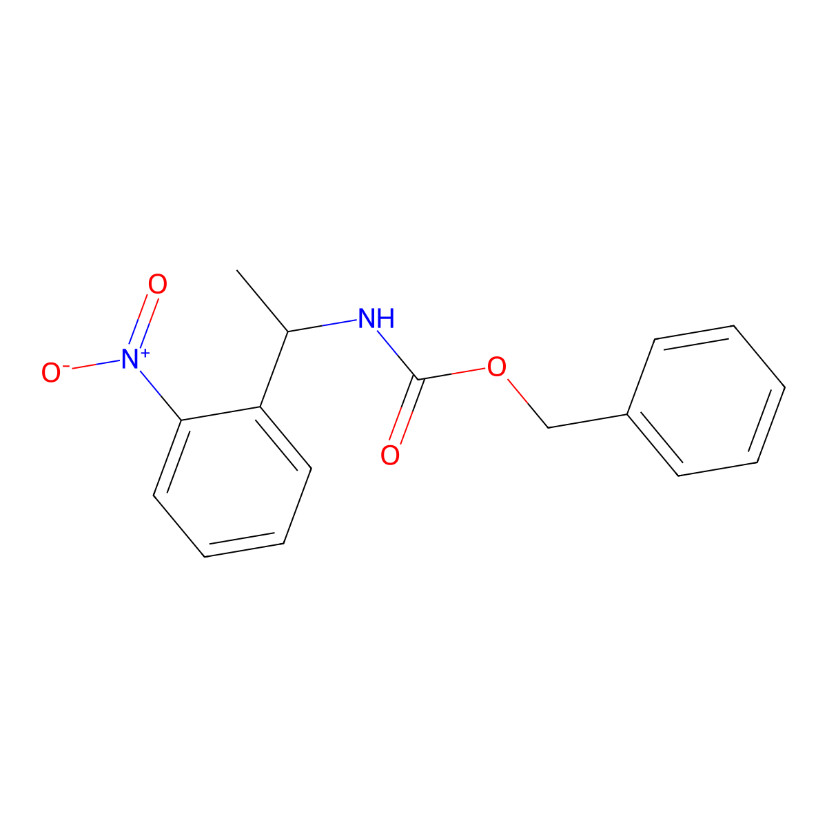 benzyl N-[1-(2-nitrophenyl)ethyl]carbamate molecular structure, CAS 2680870-53-3