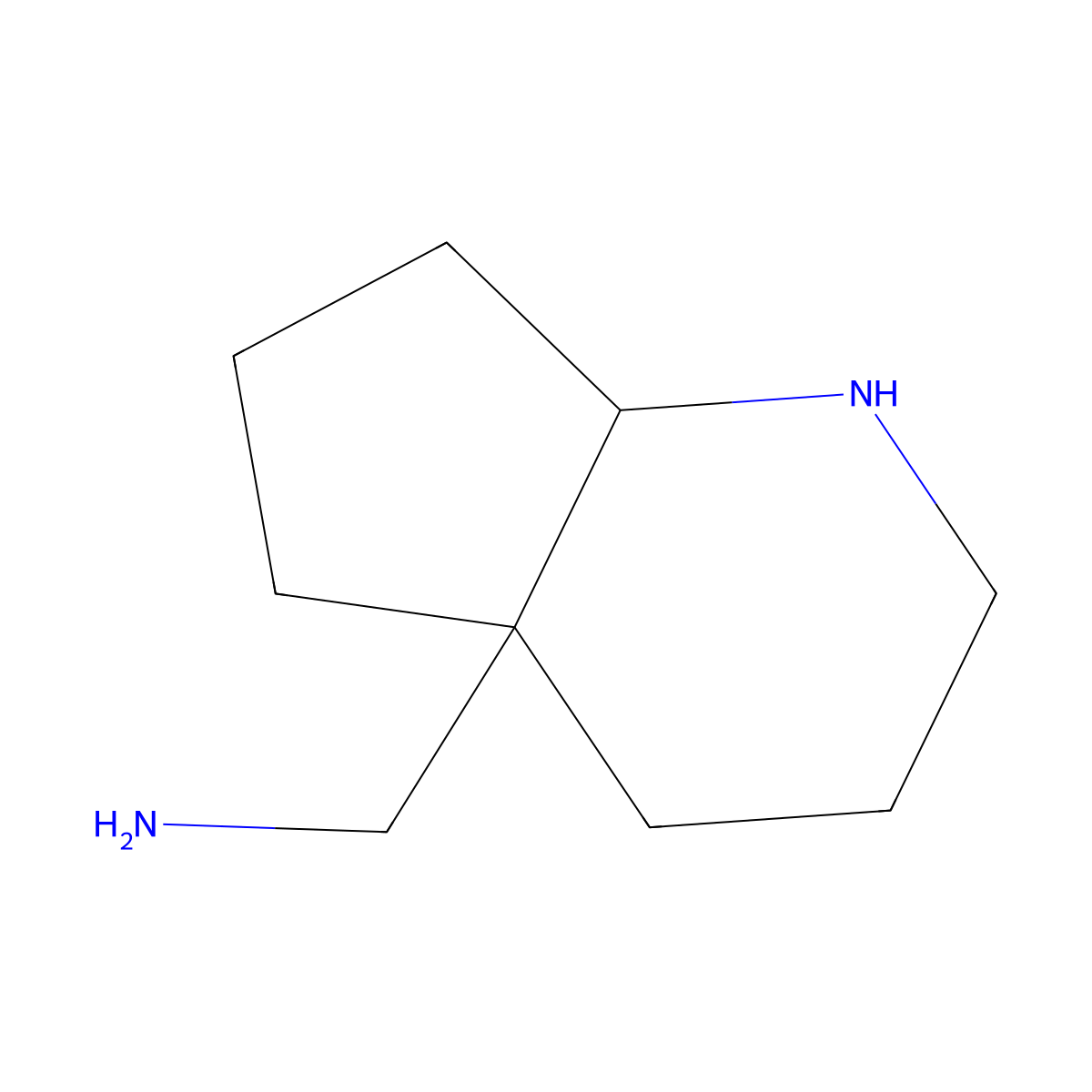 {octahydro-1H-cyclopenta[b]pyridin-4a-yl}methanamine molecular structure, CAS 2680870-55-5