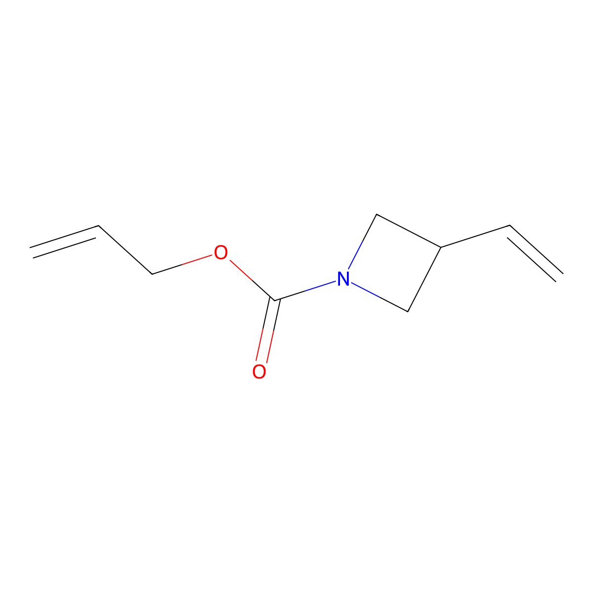 Prop-2-en-1-yl 3-ethenylazetidine-1-carboxylate molecular structure, CAS 2680870-77-1