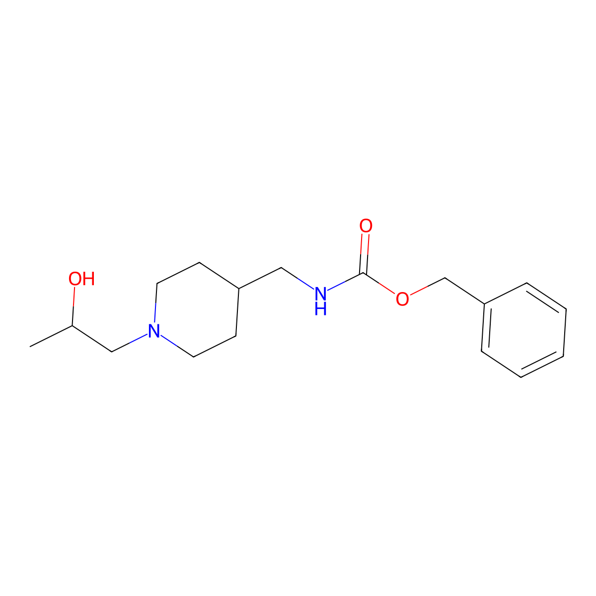 benzyl N-{[1-(2-hydroxypropyl)piperidin-4-yl]methyl}carbamate molecular structure, CAS 2680870-94-2