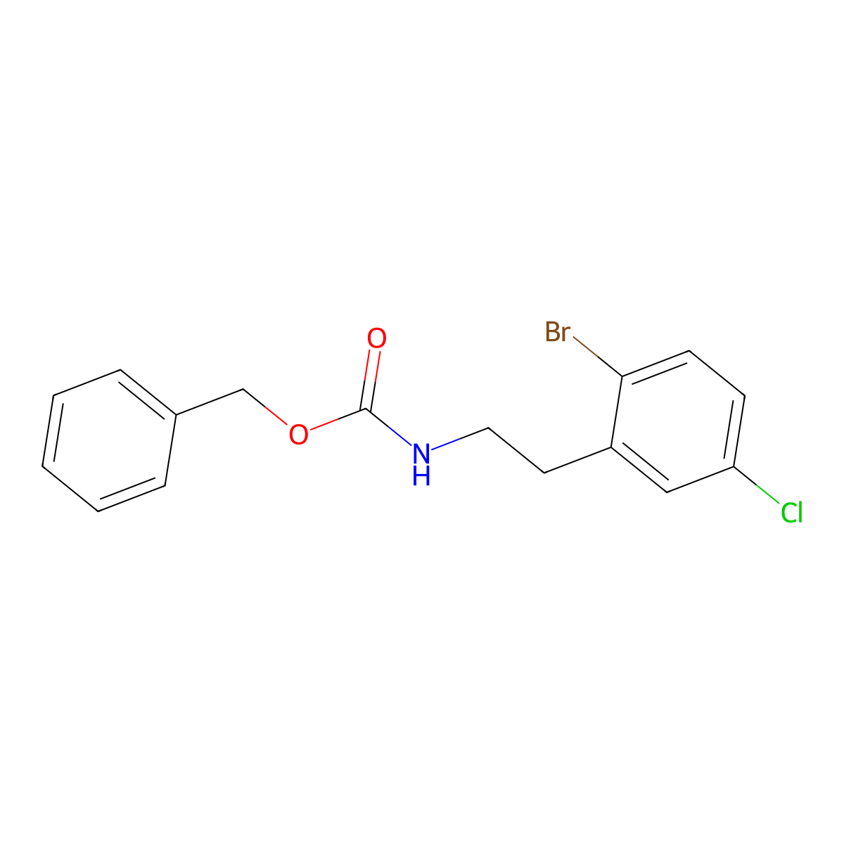 benzyl N-[2-(2-bromo-5-chlorophenyl)ethyl]carbamate molecular structure, CAS 2680871-07-0