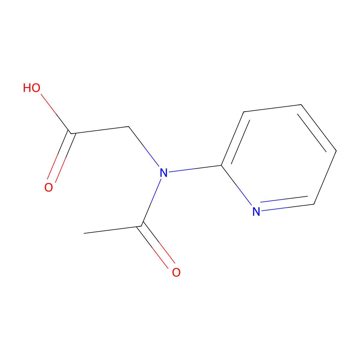 2-[N-(pyridin-2-yl)acetamido]acetic acid molecular structure, CAS 2680871-26-3