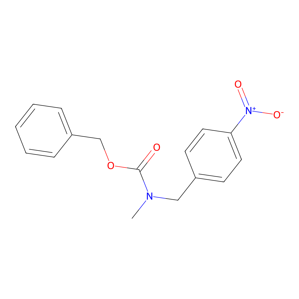 benzyl N-methyl-N-[(4-nitrophenyl)methyl]carbamate molecular structure, CAS 2680871-66-1