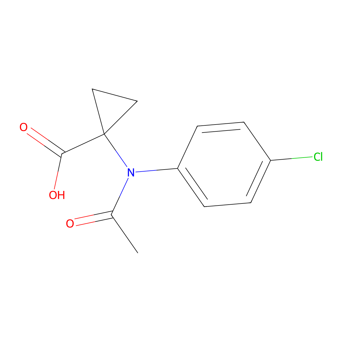 1-[N-(4-chlorophenyl)acetamido]cyclopropane-1-carboxylic acid molecular structure, CAS 2680871-67-2