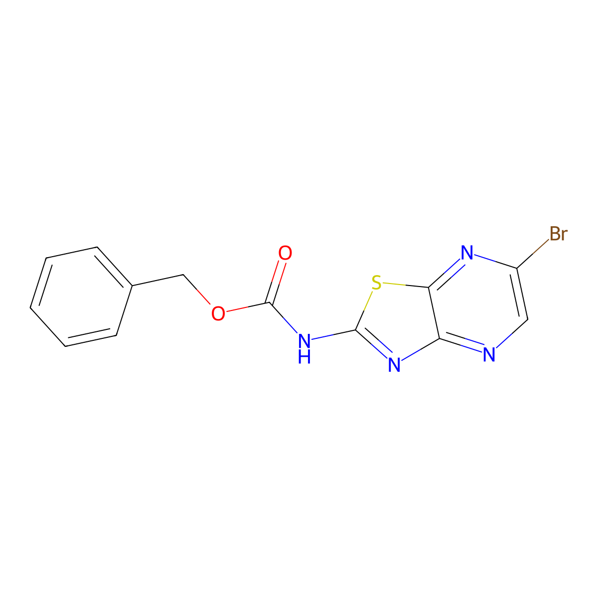 benzyl N-{6-bromo-[1,3]thiazolo[4,5-b]pyrazin-2-yl}carbamate molecular structure, CAS 2680871-69-4