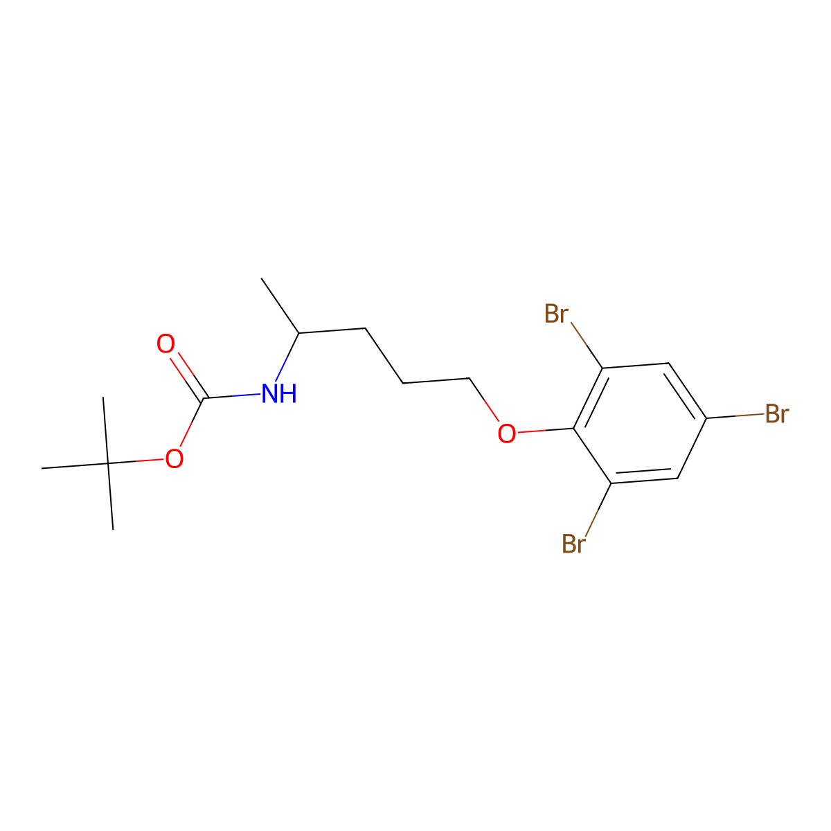 tert-butyl N-[5-(2,4,6-tribromophenoxy)pentan-2-yl]carbamate molecular structure, CAS 2680871-70-7