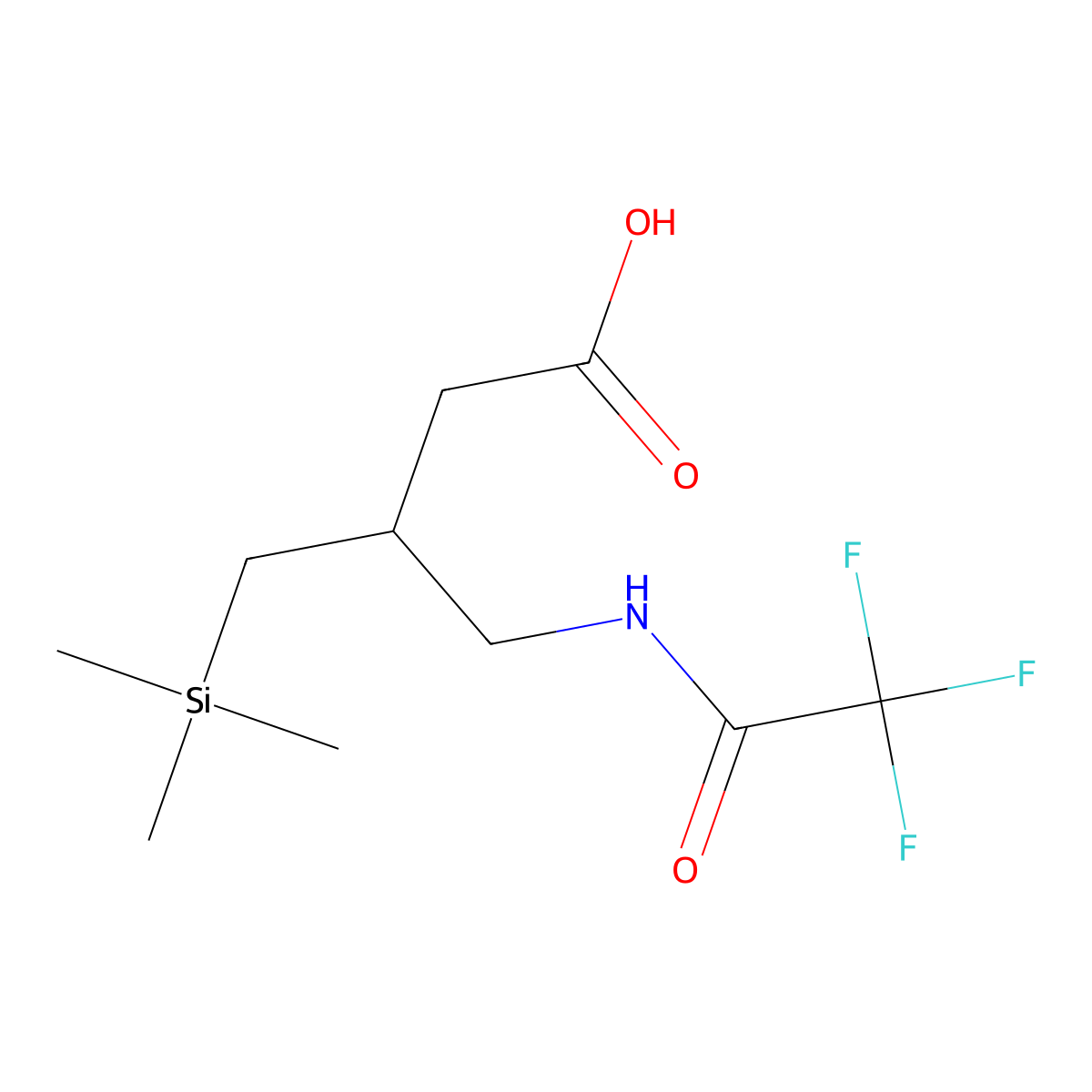 4-(2,2,2-Trifluoroacetamido)-3-[(trimethylsilyl)methyl]butanoic acid molecular structure, CAS 2680871-86-5