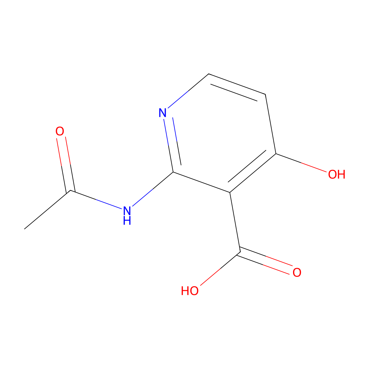 2-Acetamido-4-hydroxypyridine-3-carboxylic acid molecular structure, CAS 2680871-89-8