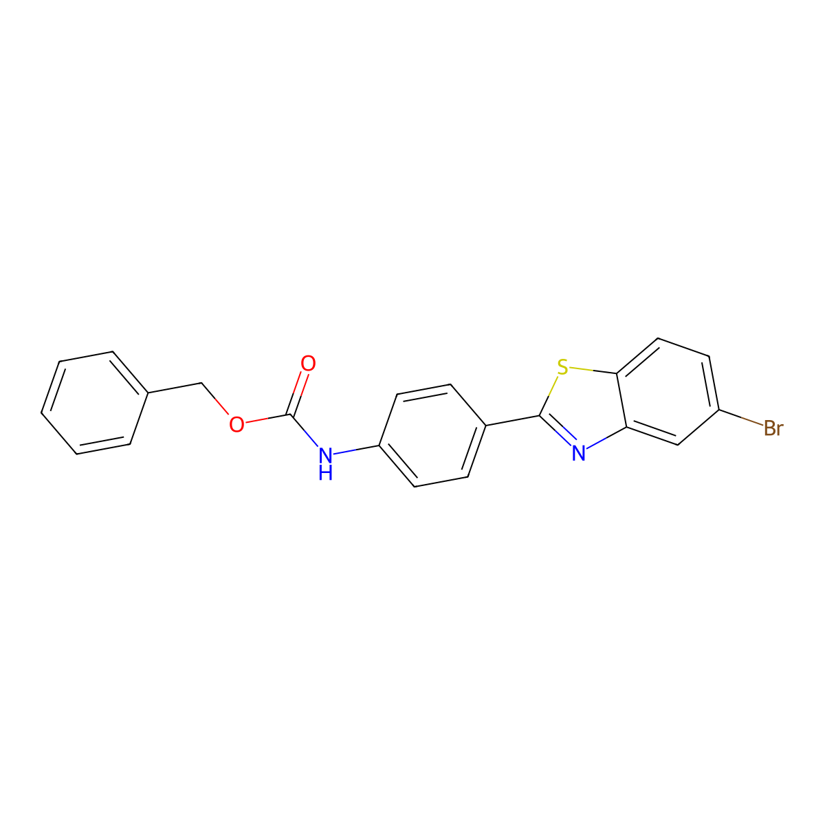 benzyl N-[4-(5-bromo-1,3-benzothiazol-2-yl)phenyl]carbamate molecular structure, CAS 2680872-03-9