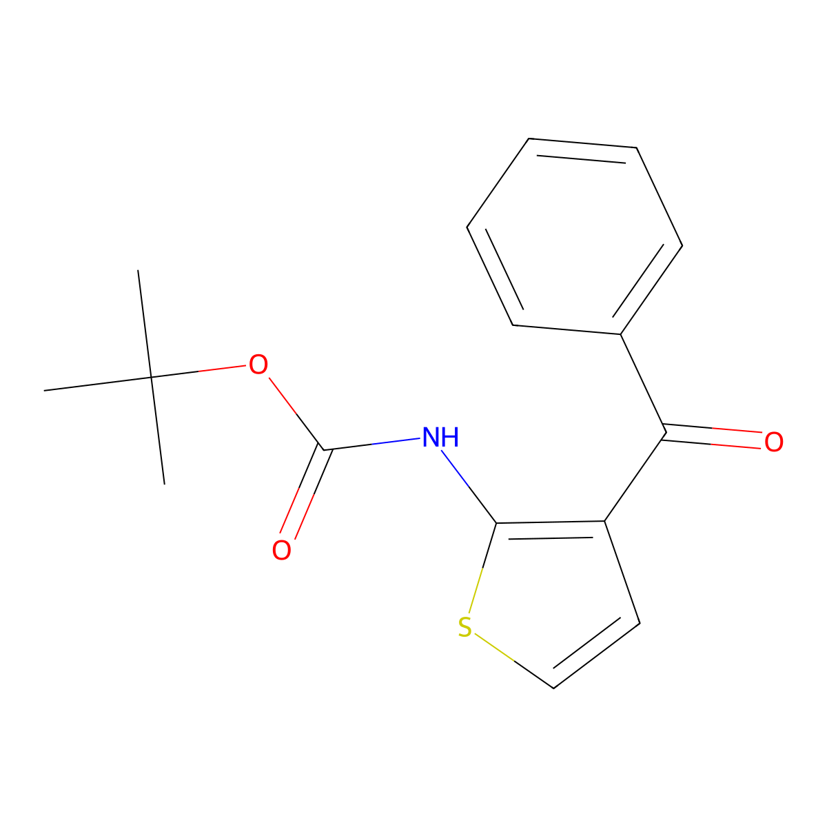 tert-butyl N-(3-benzoylthiophen-2-yl)carbamate molecular structure, CAS 2680872-31-3