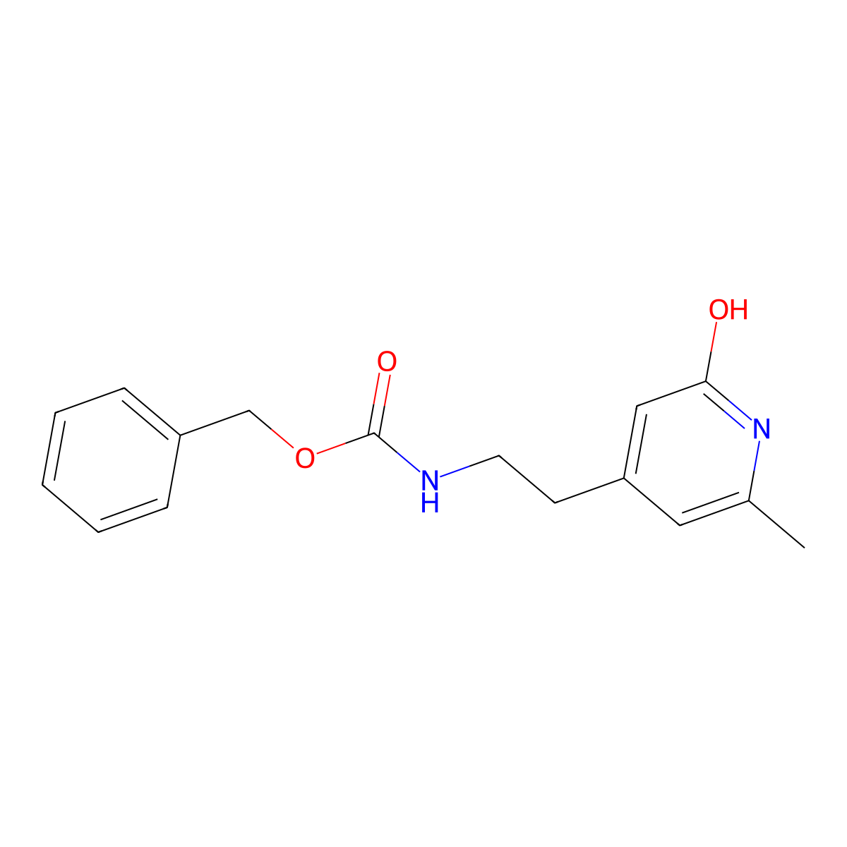benzyl N-[2-(2-hydroxy-6-methylpyridin-4-yl)ethyl]carbamate molecular structure, CAS 2680872-40-4