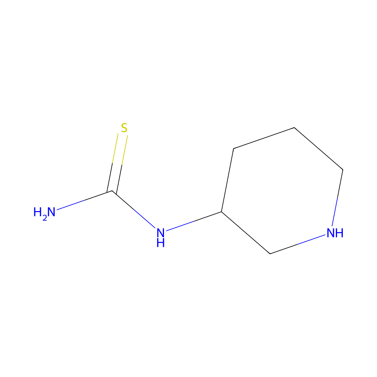 (Piperidin-3-yl)thiourea molecular structure, CAS 2680872-84-6