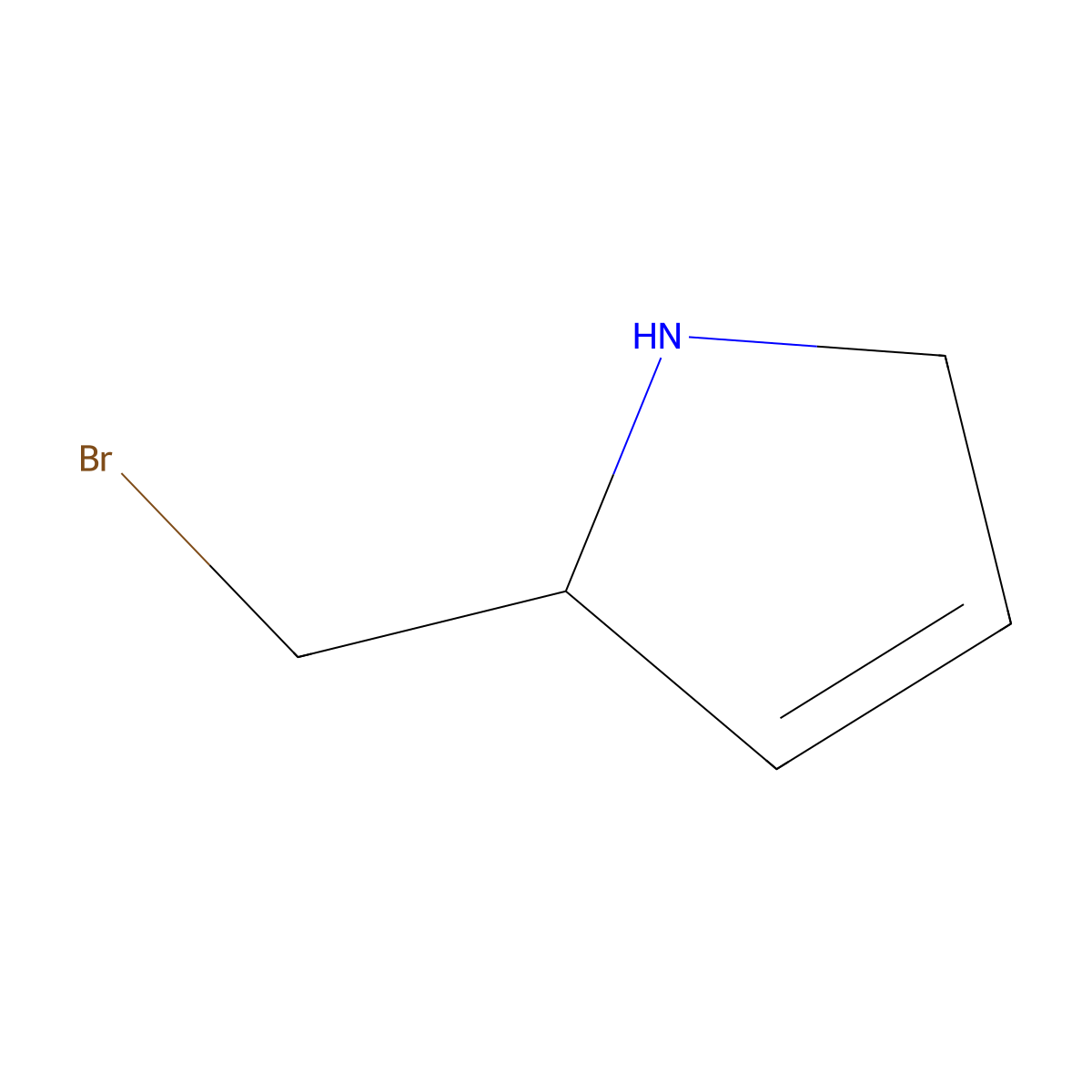 2-(bromomethyl)-2,5-dihydro-1H-pyrrole molecular structure, CAS 2680872-86-8