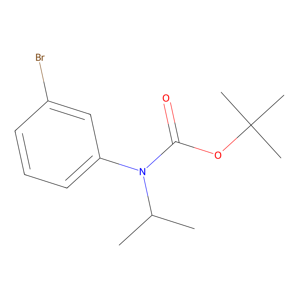 tert-butyl N-(3-bromophenyl)-N-(propan-2-yl)carbamate molecular structure, CAS 2680872-89-1