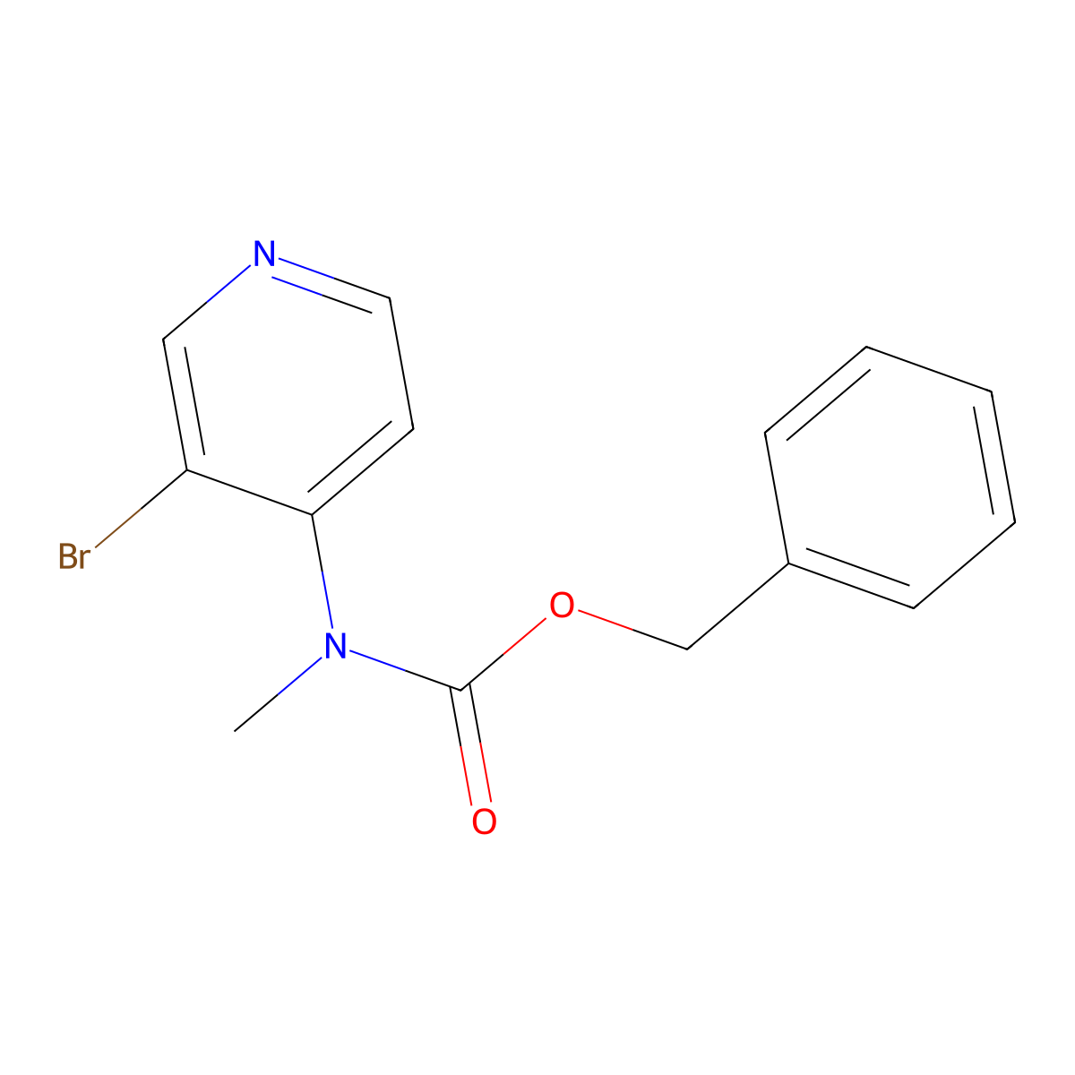 benzyl N-(3-bromopyridin-4-yl)-N-methylcarbamate molecular structure, CAS 2680872-93-7