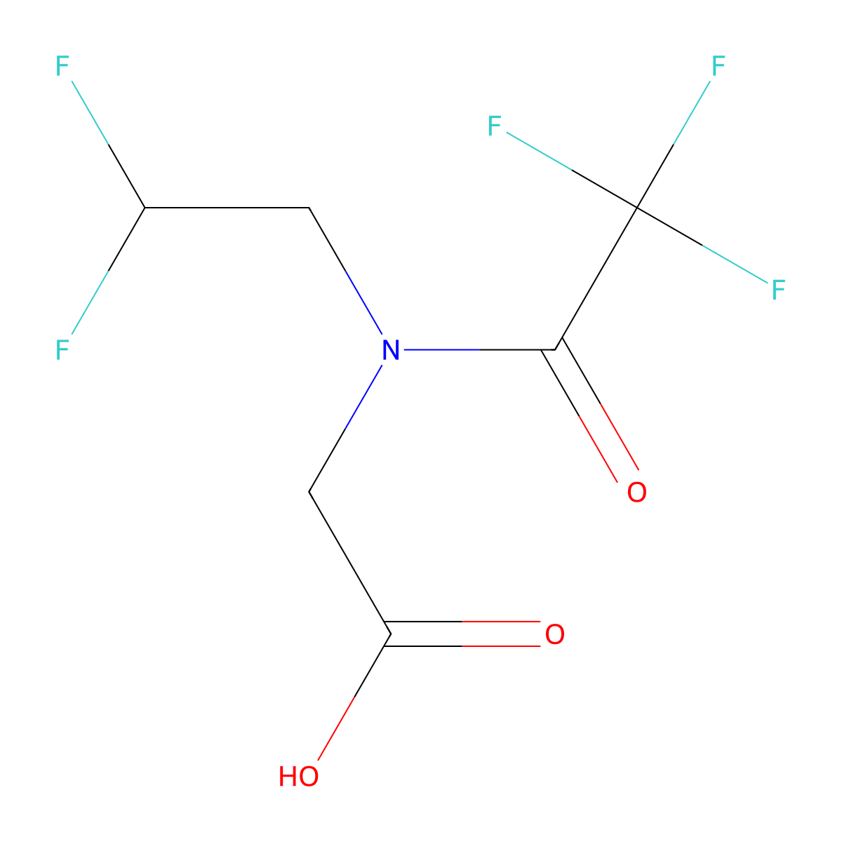 2-[N-(2,2-difluoroethyl)-2,2,2-trifluoroacetamido]acetic acid molecular structure, CAS 2680873-03-2