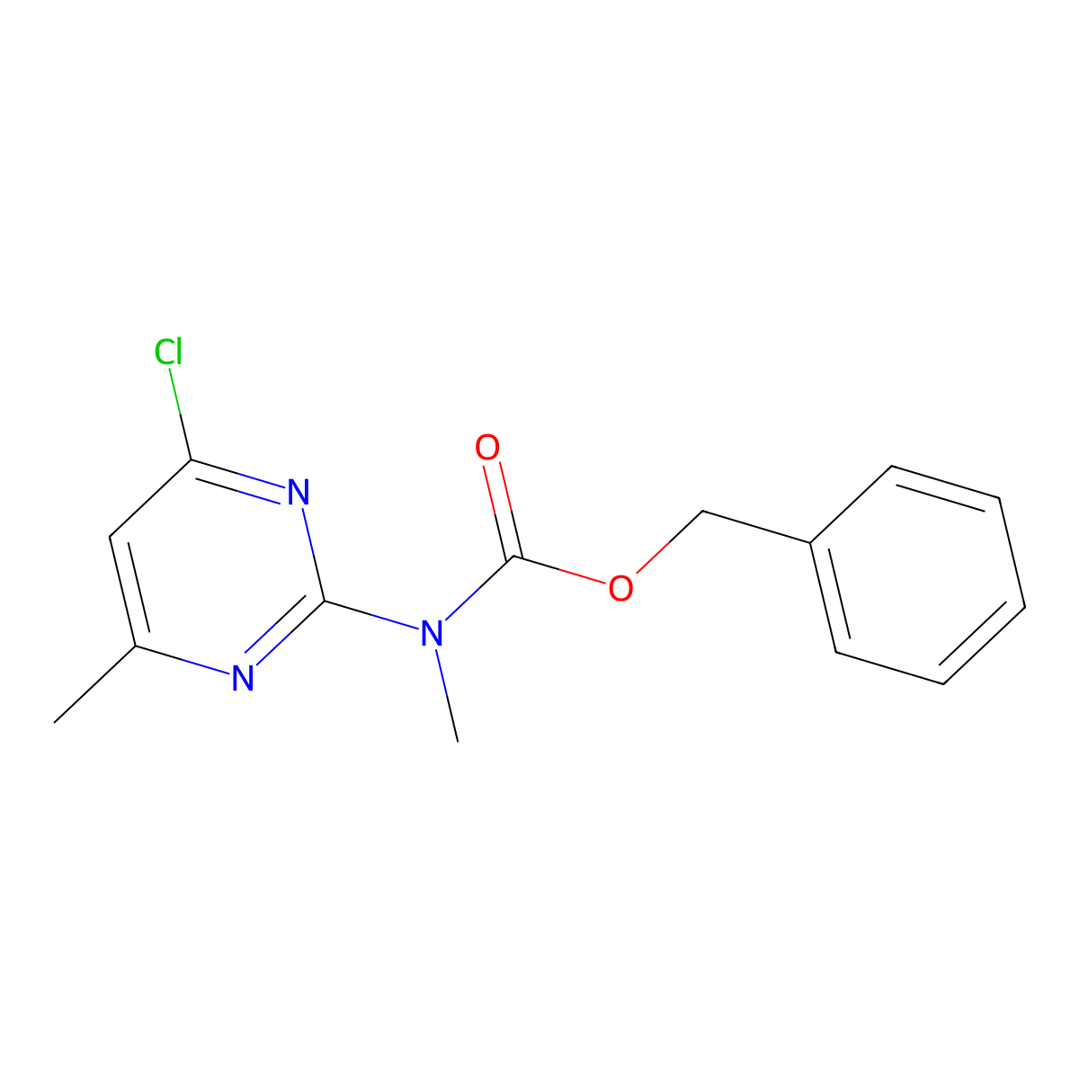 benzyl N-(4-chloro-6-methylpyrimidin-2-yl)-N-methylcarbamate molecular structure, CAS 2680873-04-3