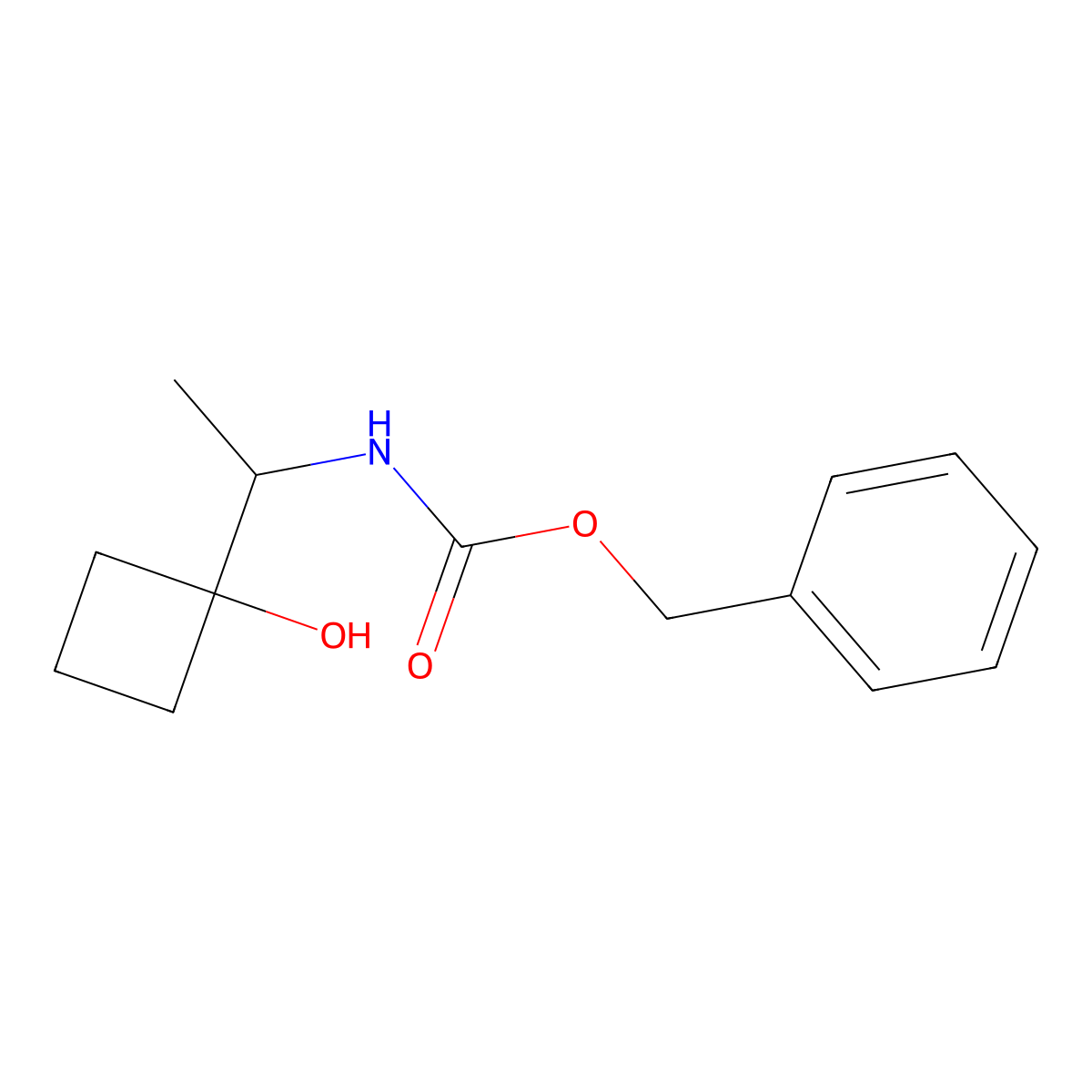 benzyl N-[1-(1-hydroxycyclobutyl)ethyl]carbamate molecular structure, CAS 2680873-10-1