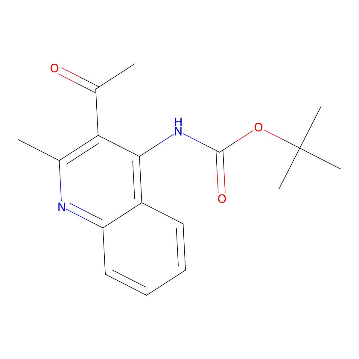 tert-butyl N-(3-acetyl-2-methylquinolin-4-yl)carbamate molecular structure, CAS 2680873-24-7