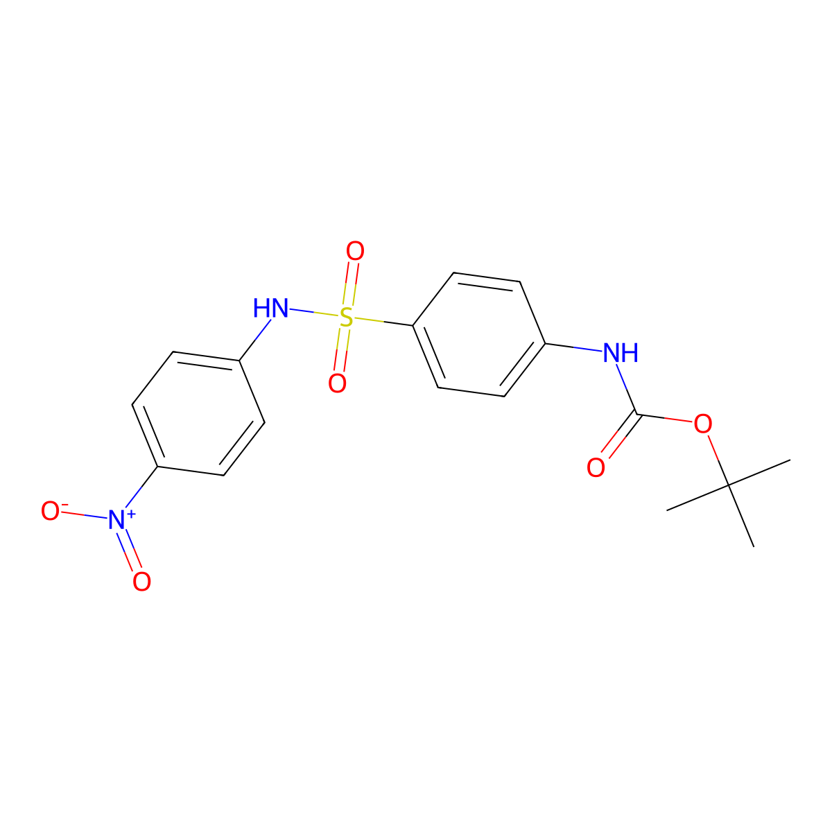 tert-butyl N-{4-[(4-nitrophenyl)sulfamoyl]phenyl}carbamate molecular structure, CAS 2680873-25-8
