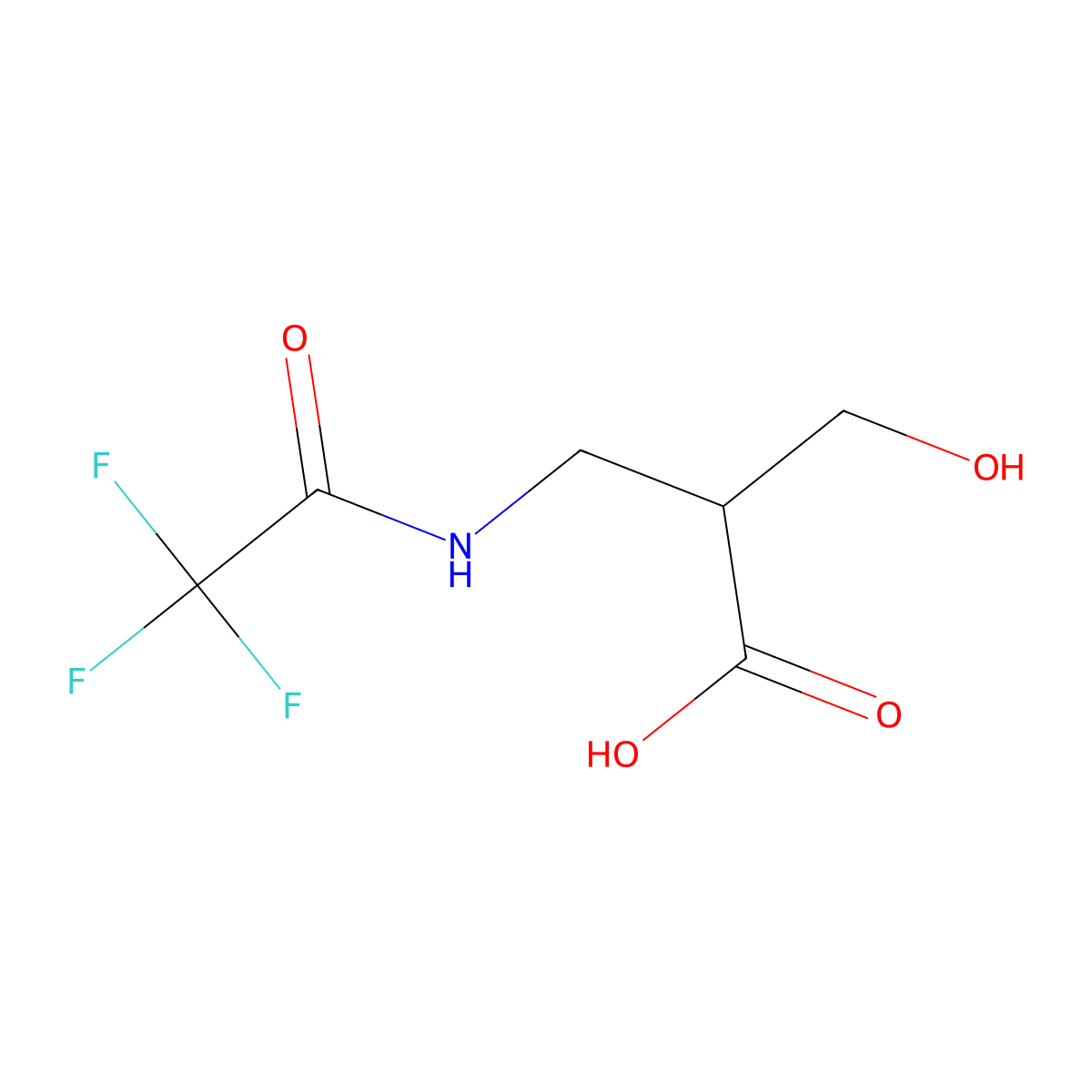 3-Hydroxy-2-[(2,2,2-trifluoroacetamido)methyl]propanoic acid molecular structure, CAS 2680873-28-1