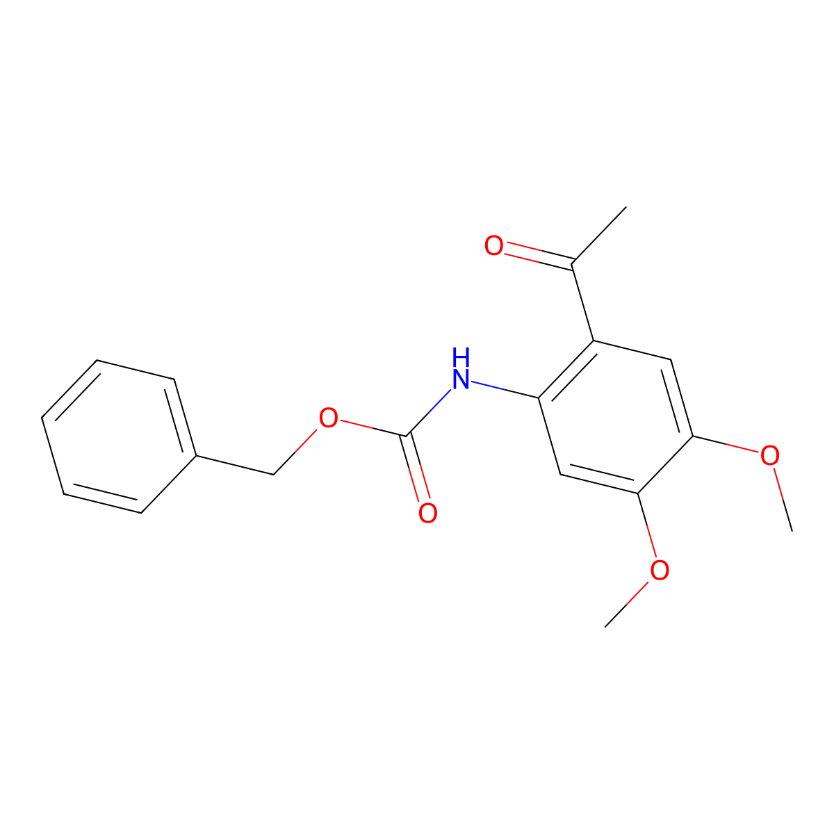 benzyl N-(2-acetyl-4,5-dimethoxyphenyl)carbamate molecular structure, CAS 2680873-43-0
